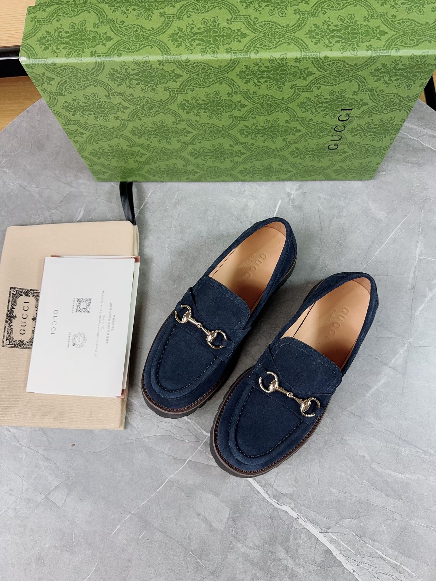 Gucci women's leather shoes-112