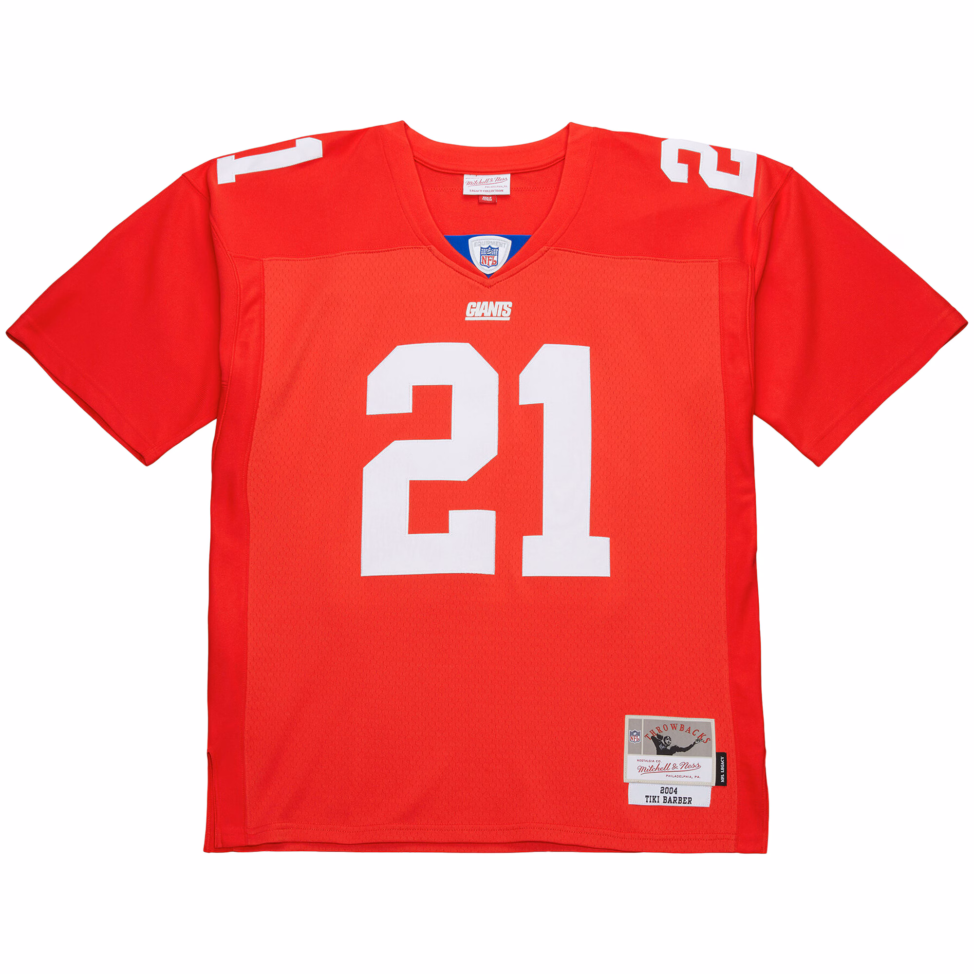 Tiki Barber New York Giants Mitchell & Ness 2004 Legacy Replica Jersey - Red