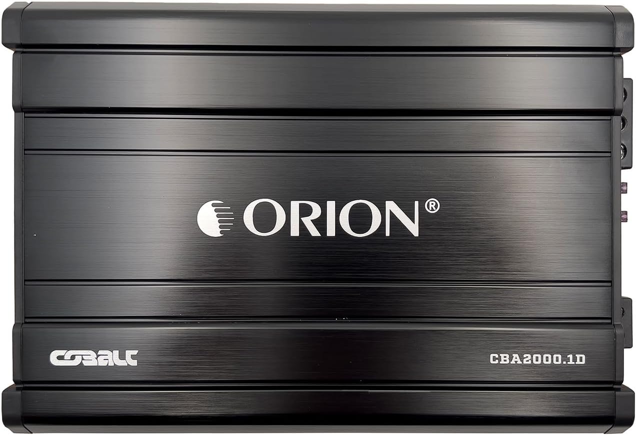 Orion Cobalt CBA2000.1D Monoblock 1-Channel Class D Amplifier for Car Subwoofer, 2000W Max, 500W RMS, 1/2/4 Ohm Stable, Adjustable Low Pass with Bass Boost, MOSFET Power Supply, Bass Knob Included
