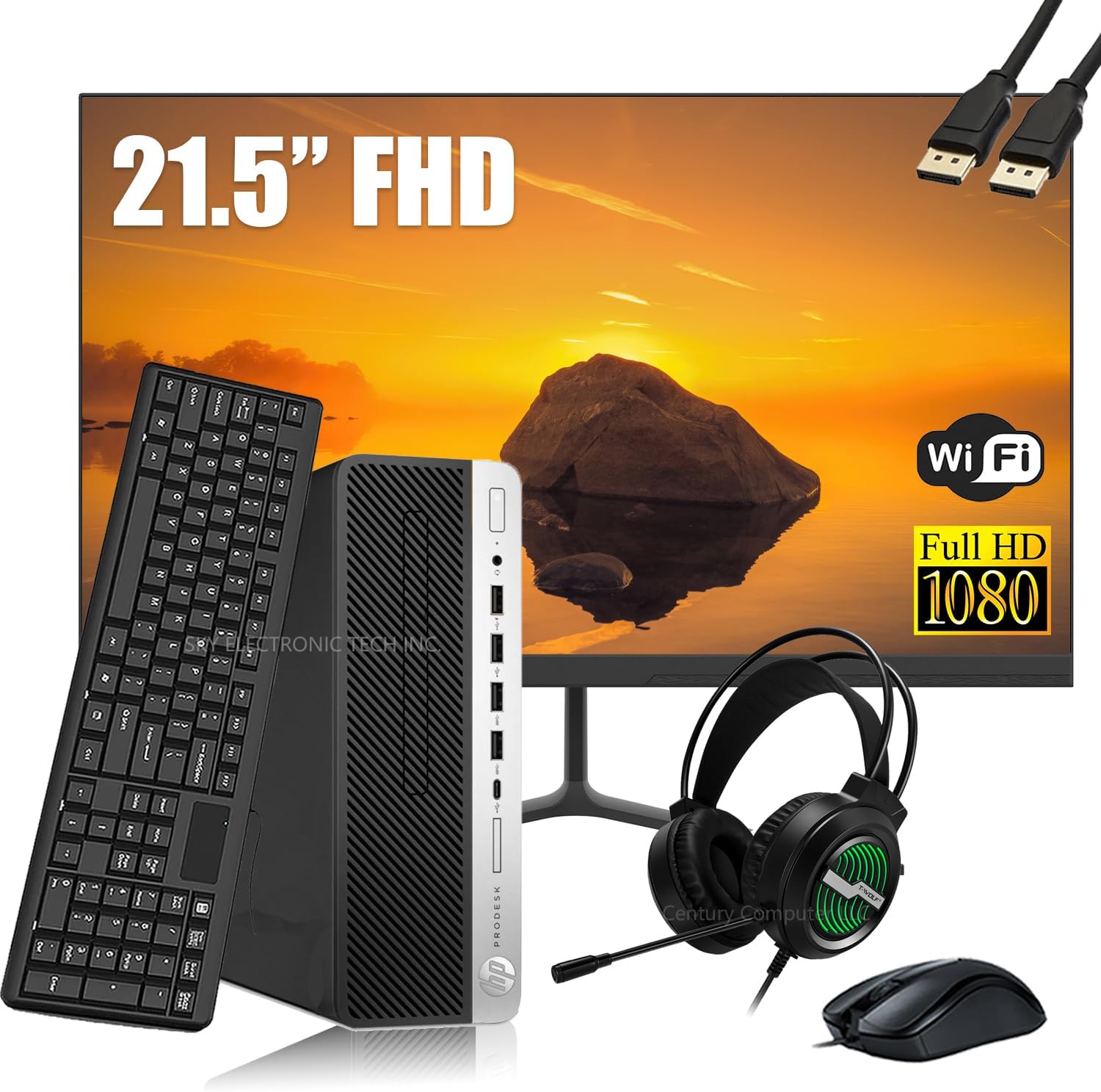 HP ProDesk 600 G3 SFF Desktop Computer with 21.5