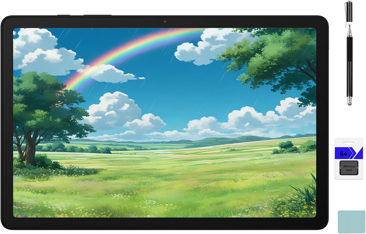 Samsung Galaxy Tab A9+ 10.9'' 128GB Android Tablet, Big Screen, Quad Speakers, Upgraded Chipset, Multi Window Display, Slim, Light, Durable Design, Silver with Accessories