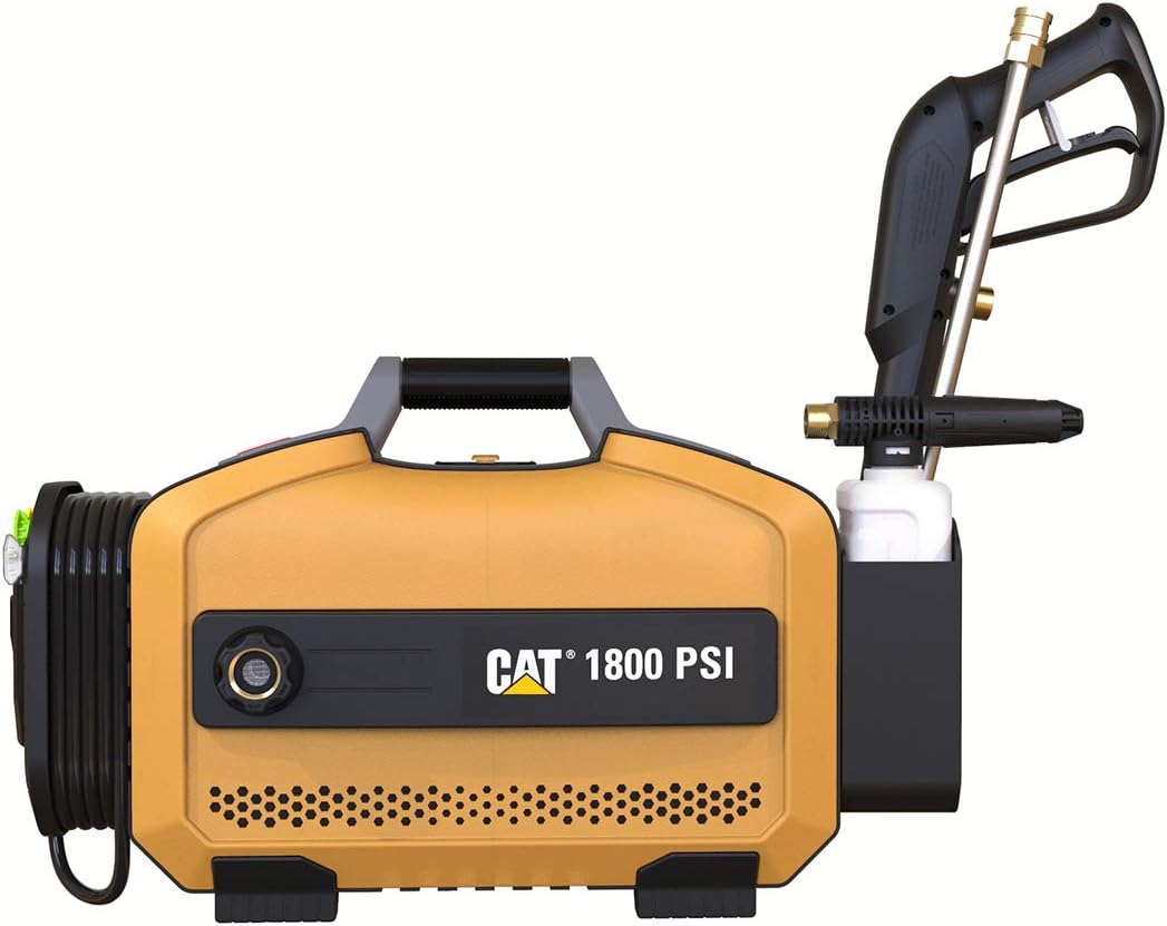 CAT Electric Pressure Washer - 1800 PSI 2.0 GPM with high Pressure Hose, Quick Release Gun, Nozzle Lance, Water Pressure Washers Foam Cannon, Power Wash Your Home Patio, Fence, Driveway & RV