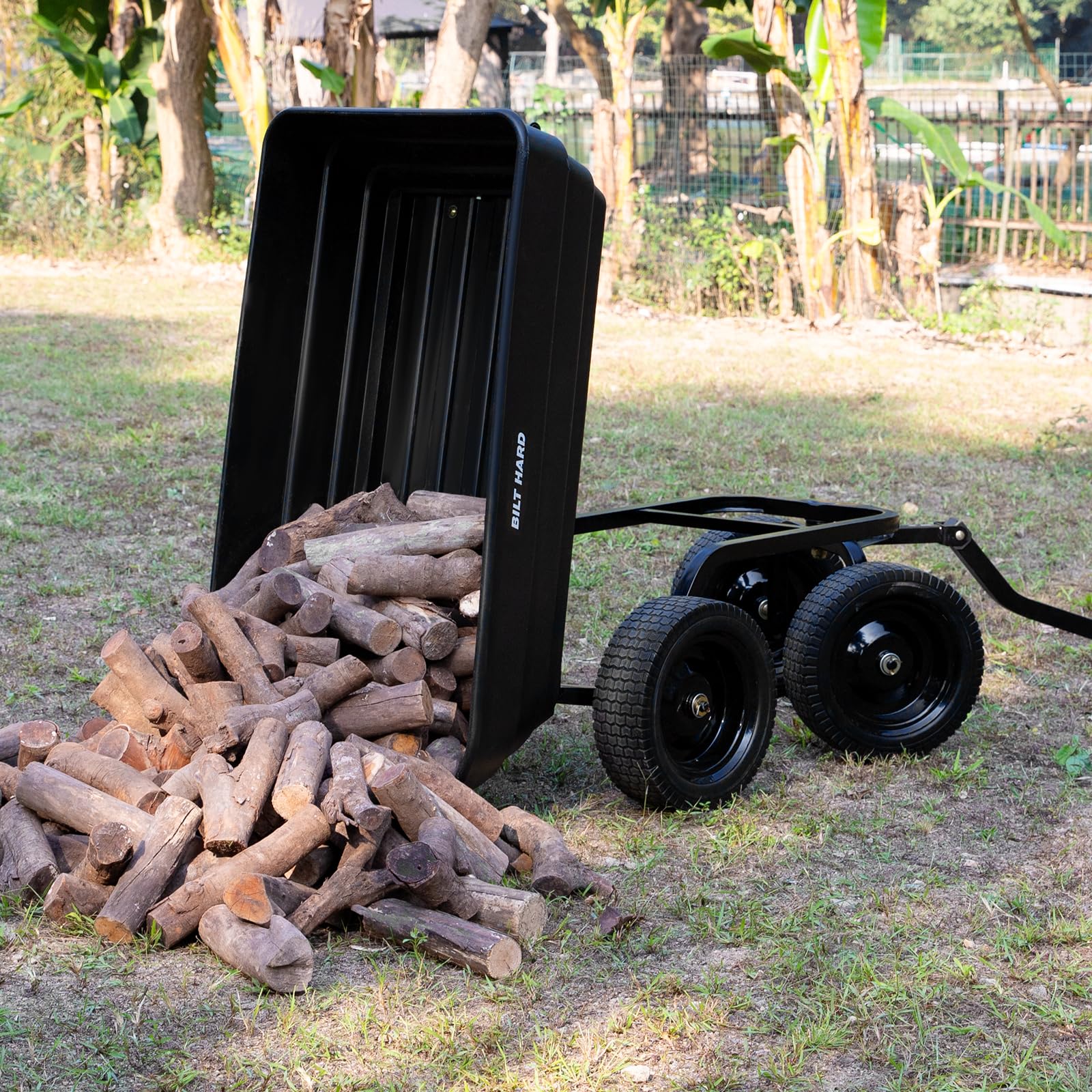 BILT HARD Poly Garden Dump Cart 1200lbs Heavy Duty 7 Cu Ft