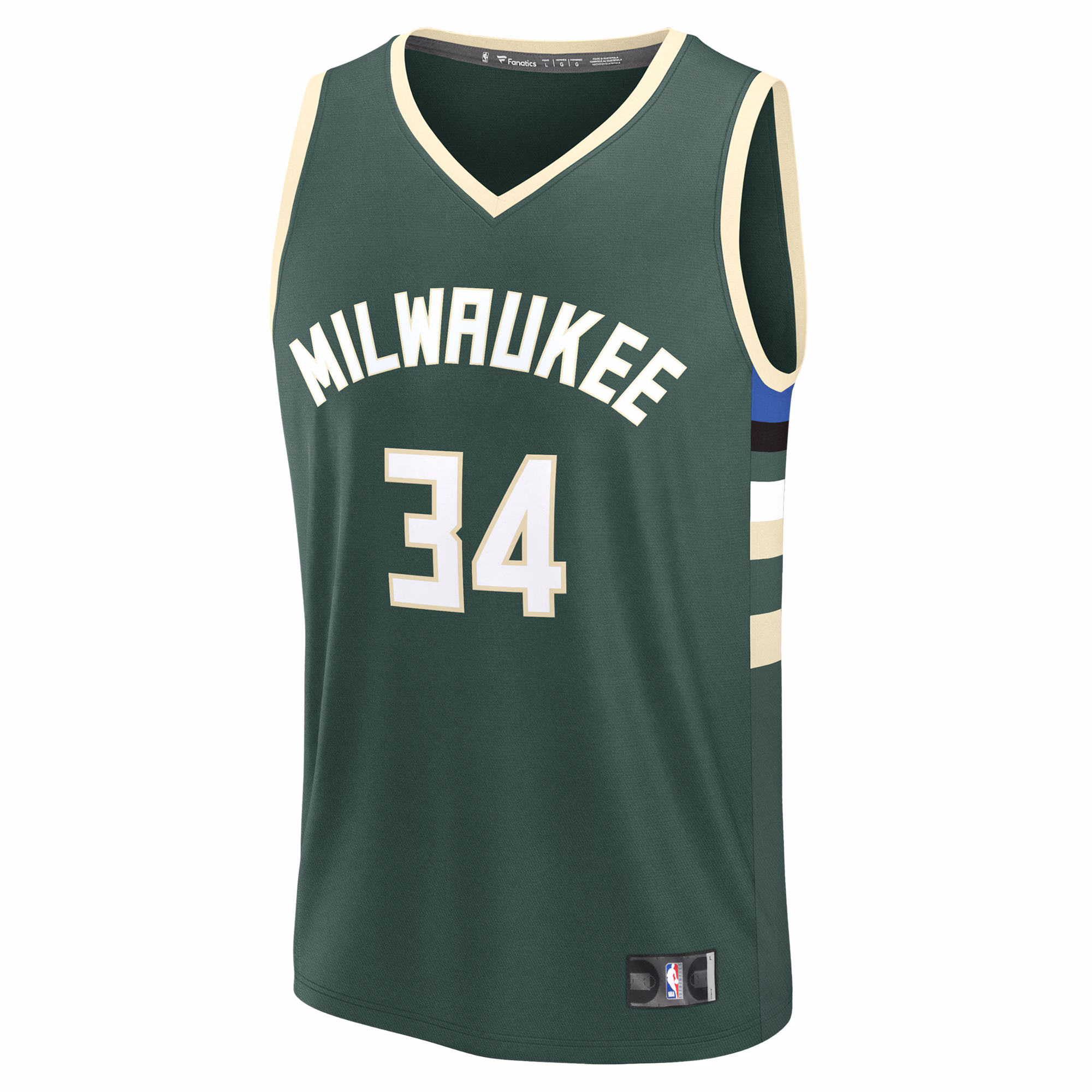 Giannis Antetokounmpo Milwaukee Bucks Fanatics Fast Break Replica Player Jersey - Icon Edition - Hunter Green