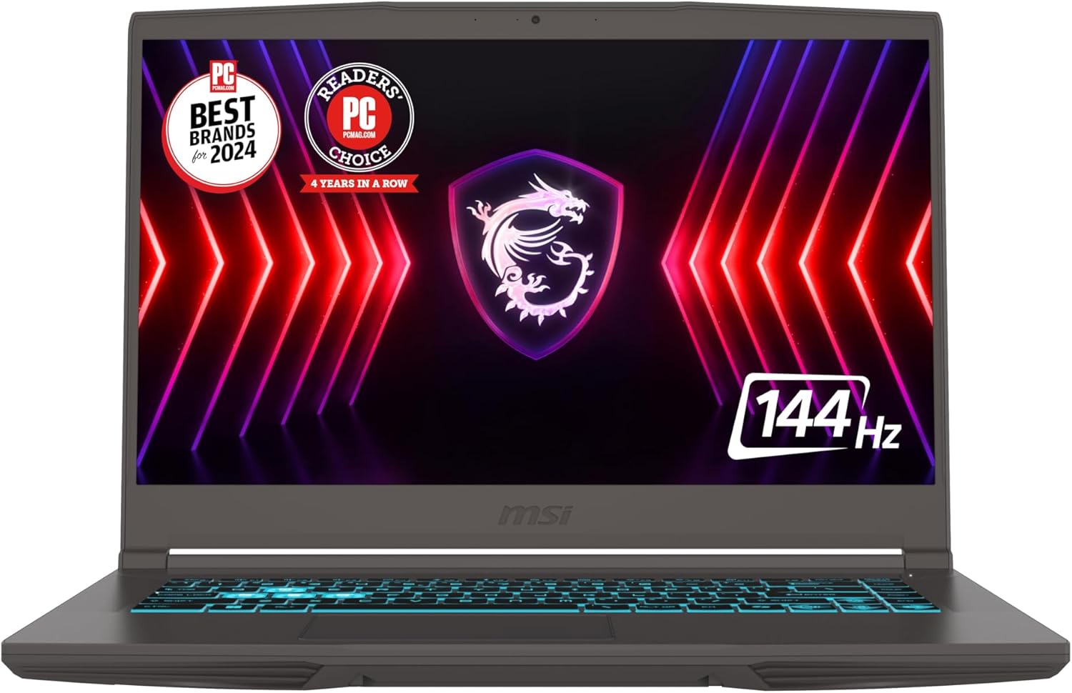 msi Thin 15 15.6” 144Hz FHD Gaming Laptop: Intel Core i5-12450H, NVIDIA Geforce RTX 2050, 16GB DDR5, 512GB NVMe SSD, Cooler Boost 5, Win 11: Black B13UCX-2041US