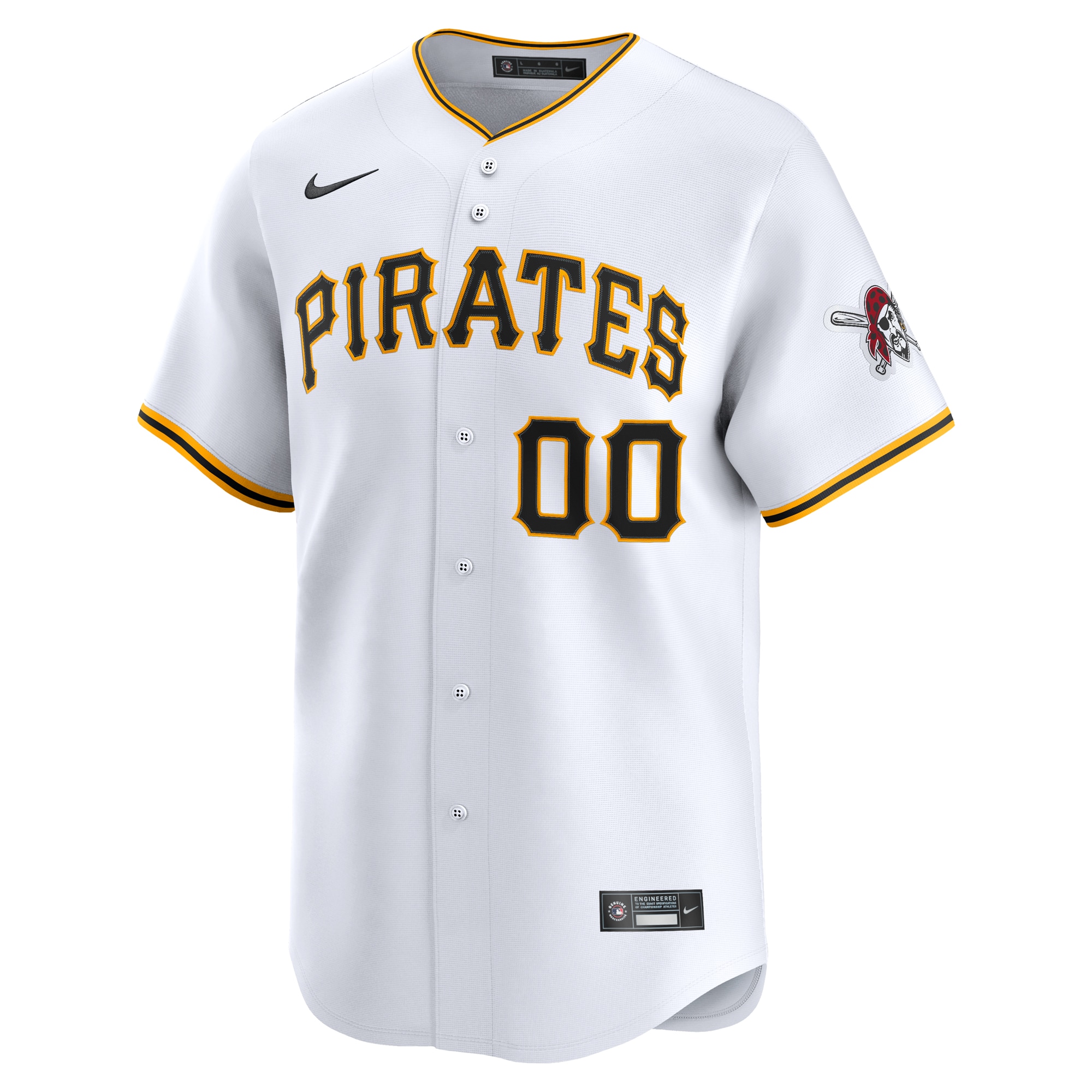 Pittsburgh Pirates Nike Home Limited Custom Jersey - White