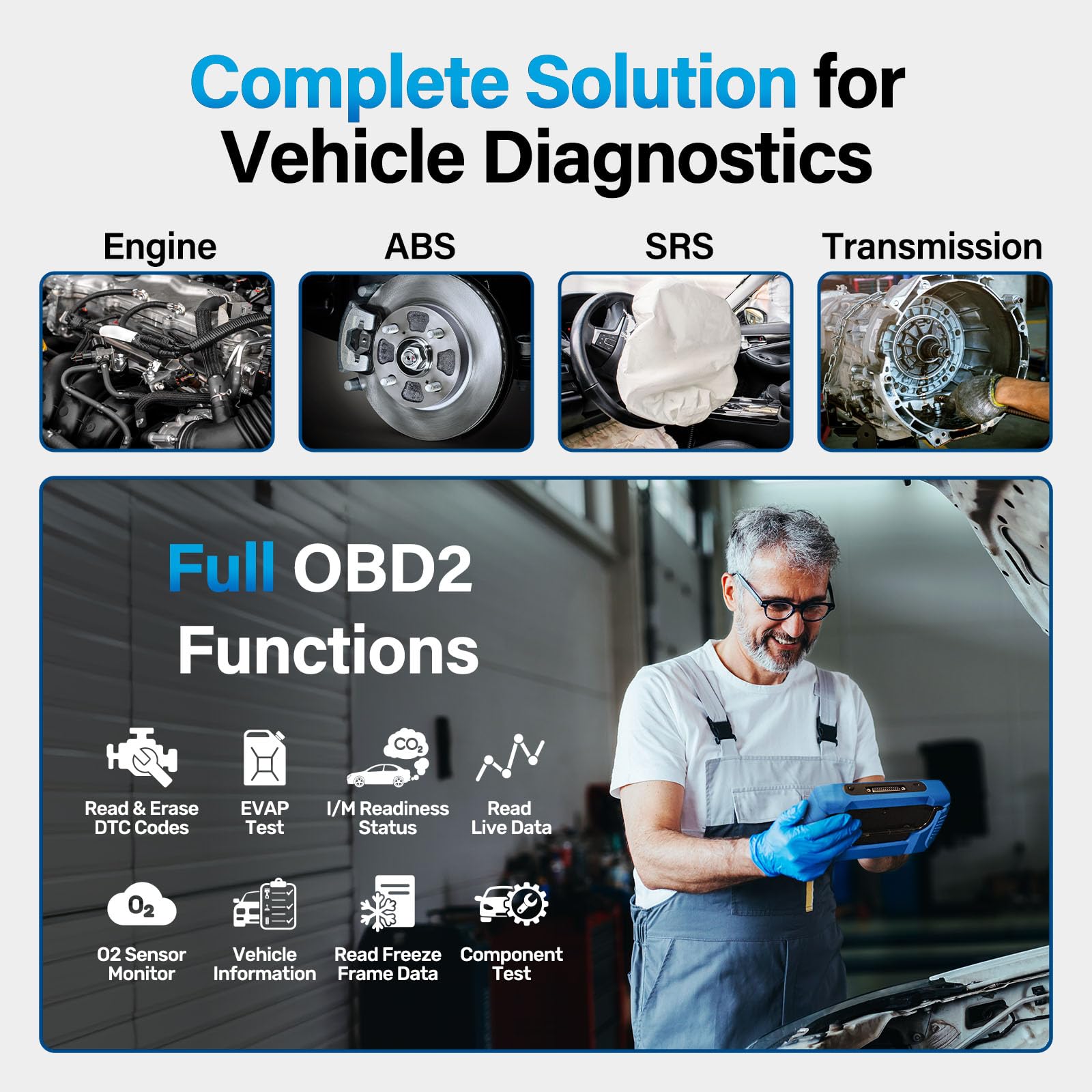 BLCKTEC 460T OBD2 Scanner Diagnostic Tool with 12 Reset Services