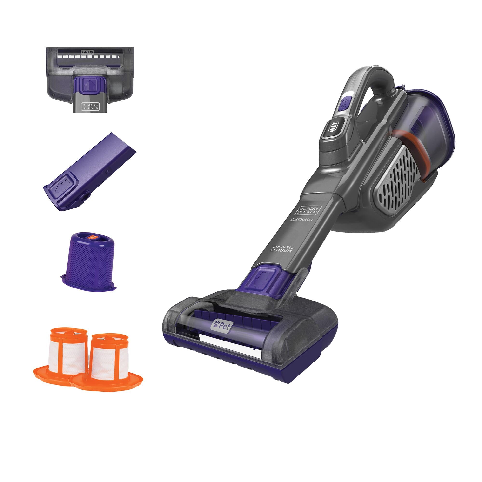 BLACK+DECKER Dustbuster Furbuster Pet Hair Vacuum - Cordless & Powerful