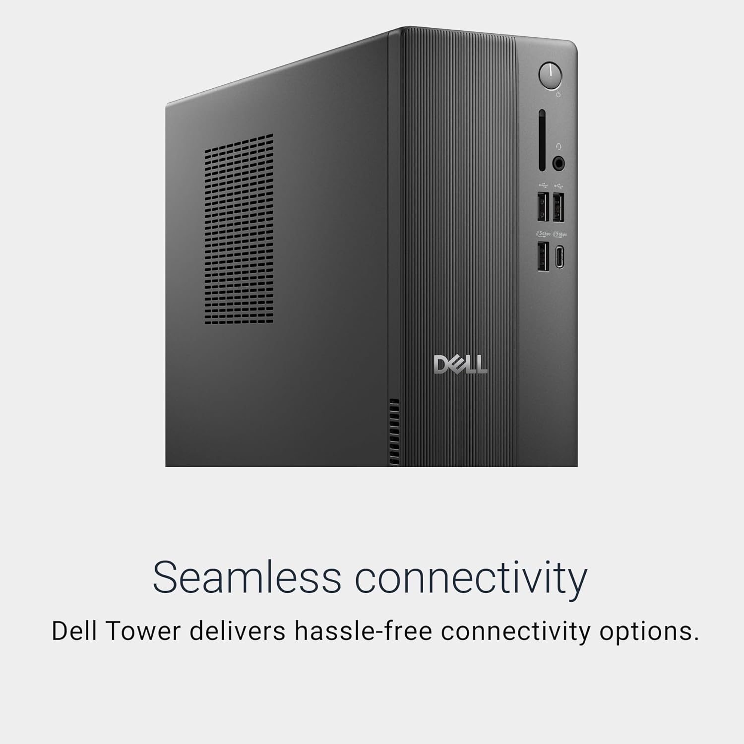 Dell Slim Desktop ECS1250 - Intel Core Ultra 5-225 Processor, UHD Graphics, 16GB Memory, 512GB M.2 SSD, 3.0 SD Card Reader, Wired Keyboard and Mouse, Windows 11 Home, Onsite+Migrate Service