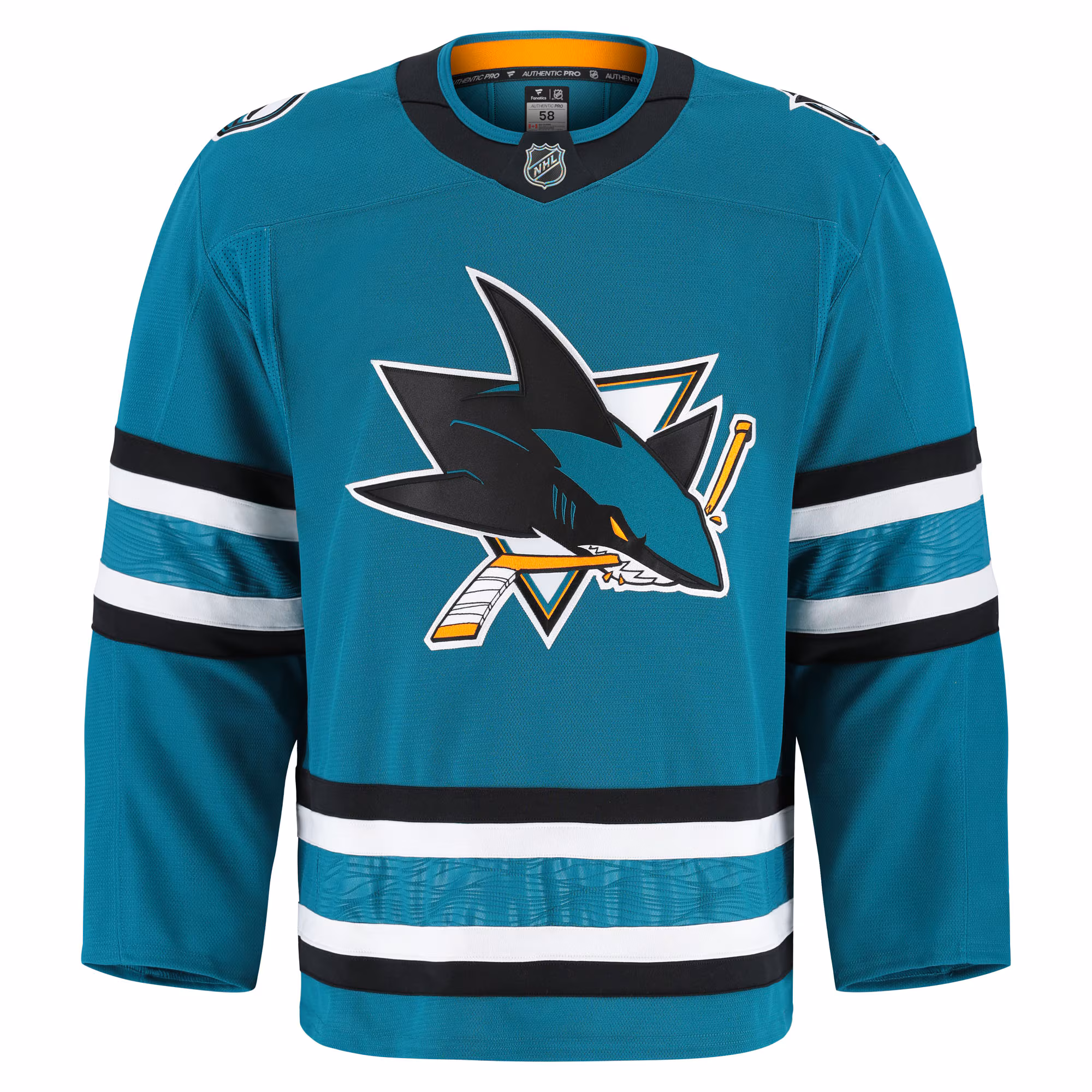 San Jose Sharks Fanatics Home Authentic Pro Jersey - Teal