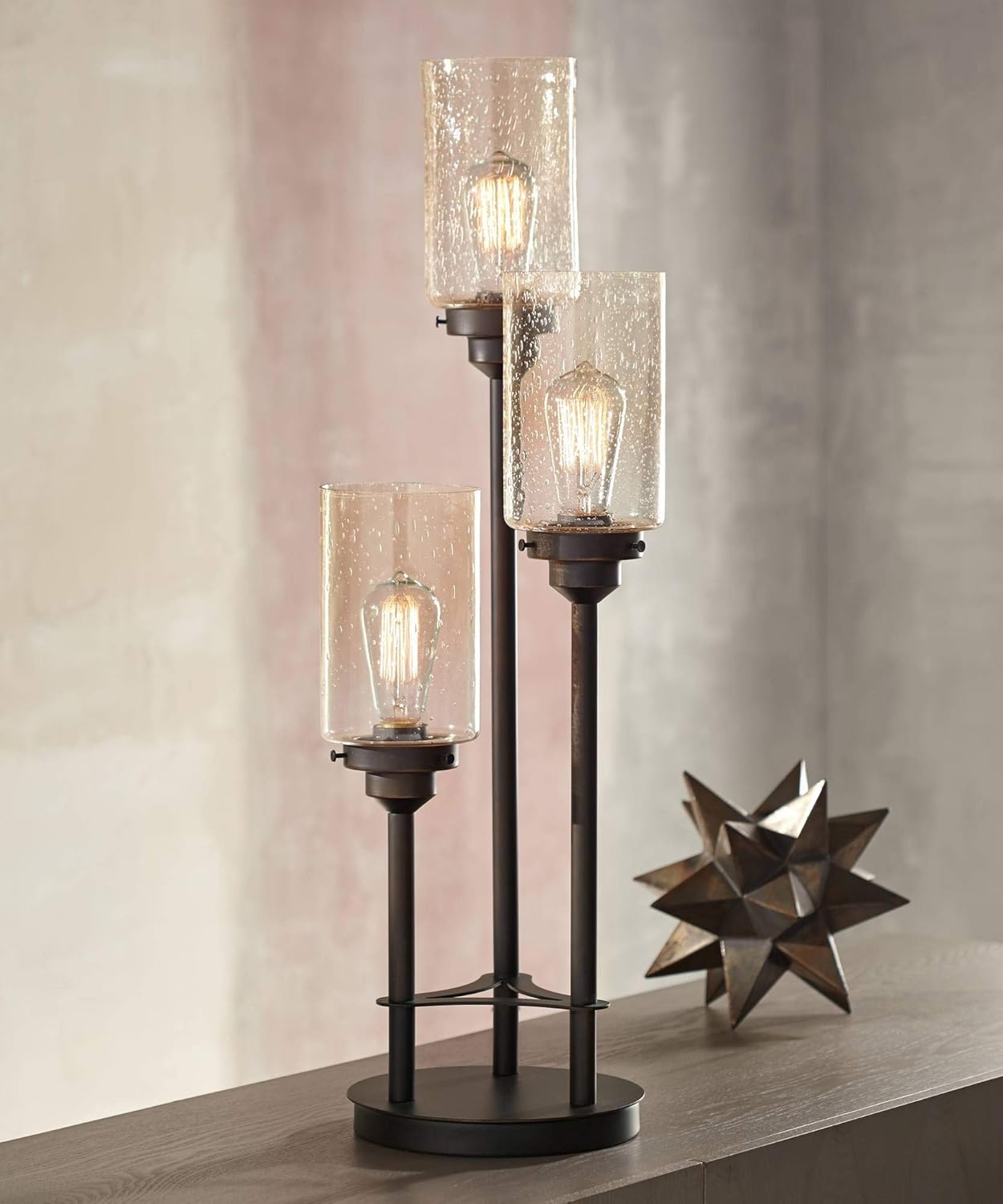 Franklin Iron Works Libby Modern Industrial Rustic Farmhouse Table Lamp 30