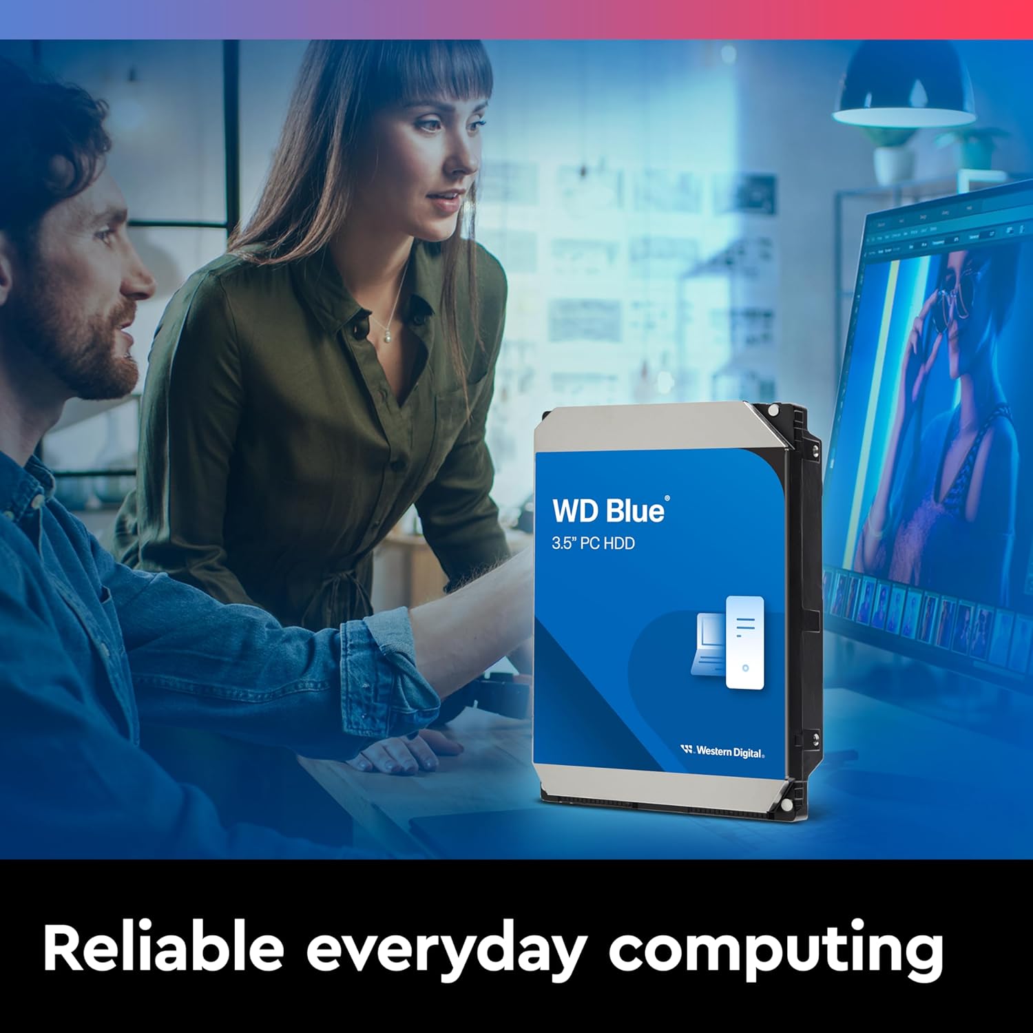 Western Digital 8TB WD Blue PC Internal Hard Drive HDD - 5640 RPM, SATA 6 Gb/s, 256 MB Cache, 3.5