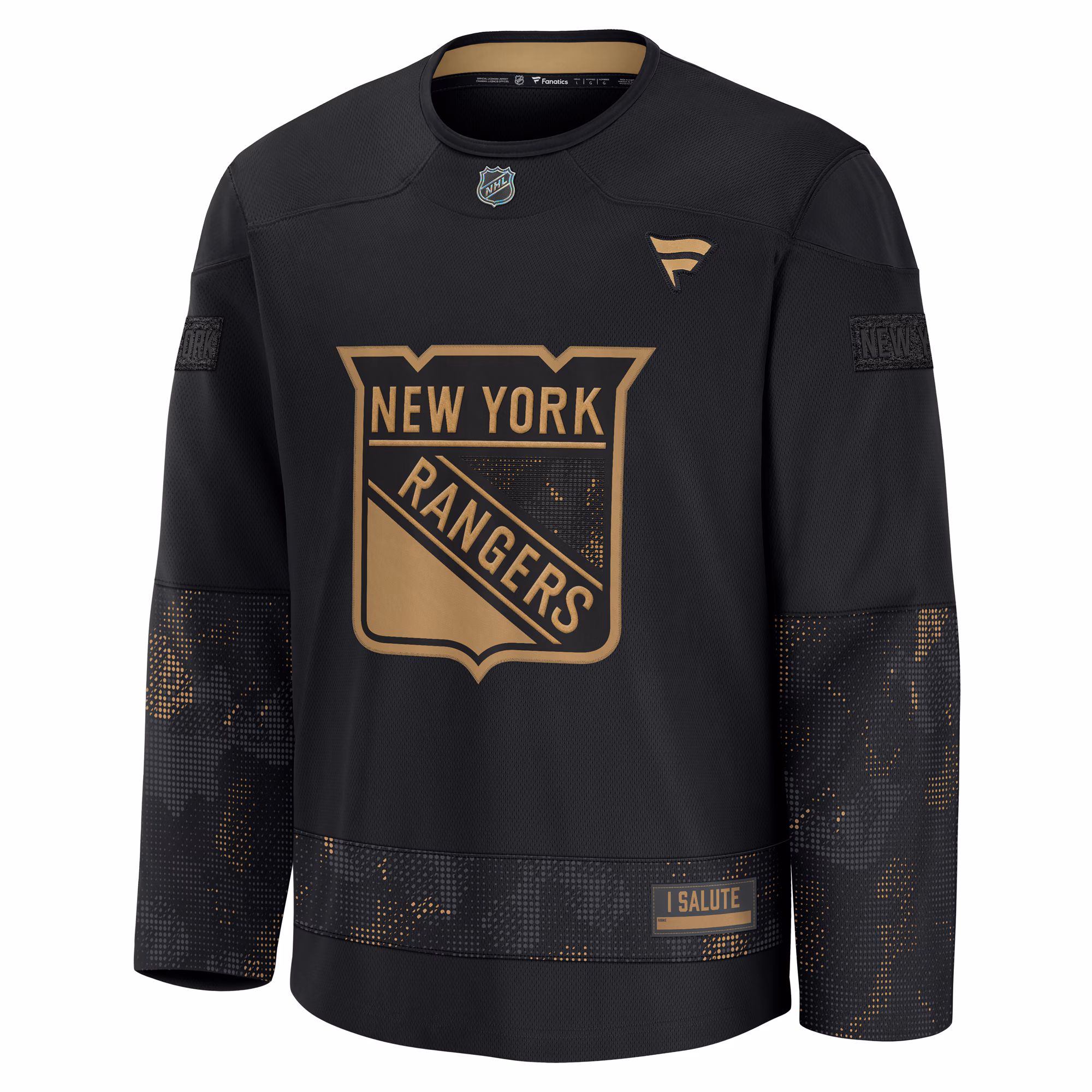 New York Rangers Fanatics 2024 Military Appreciation Practice Jersey - Black