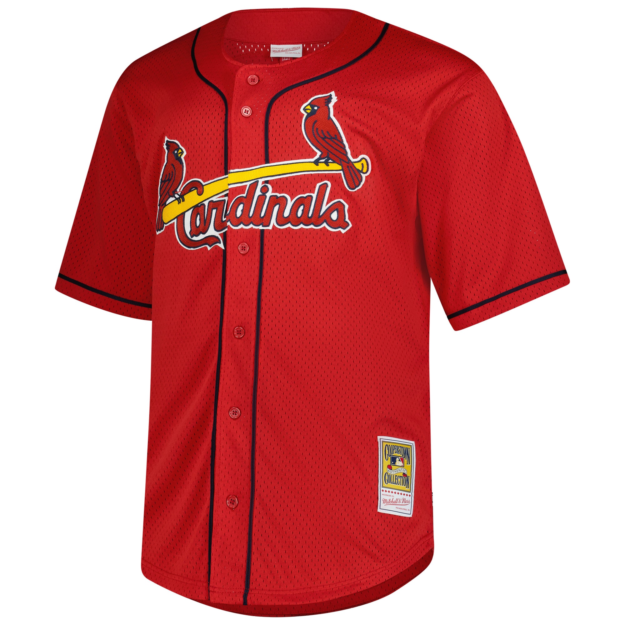 Mark McGwire St. Louis Cardinals Mitchell & Ness Big & Tall Cooperstown Mesh Batting Practice Jersey - Red