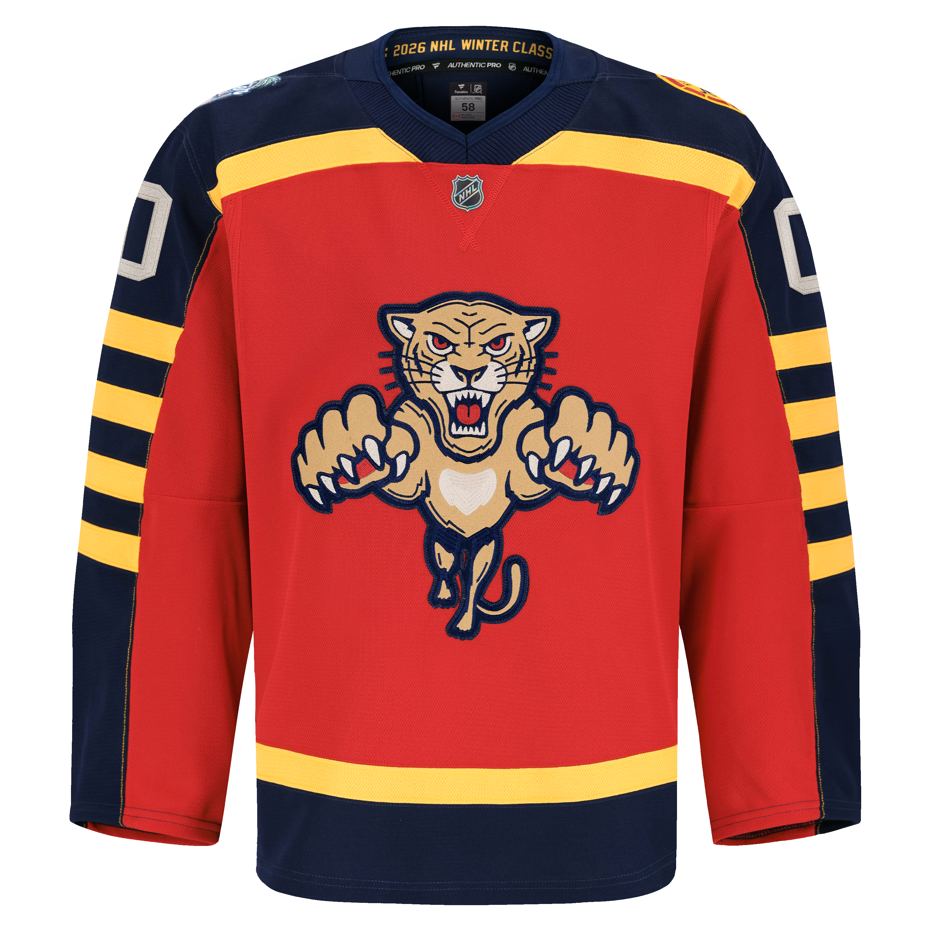 Florida Panthers Fanatics 2026 NHL Winter Classic Authentic Pro Custom Jersey - Red