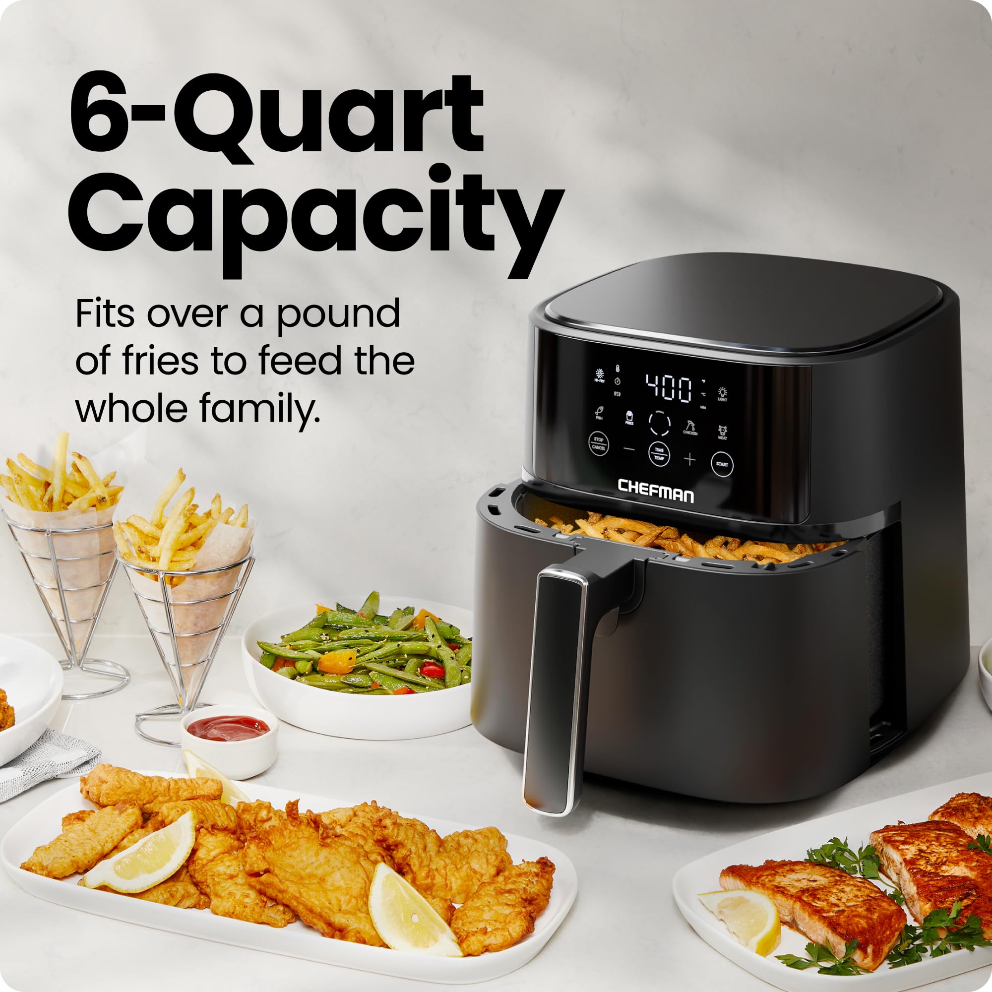 CHEFMAN Air Fryer 6 QT Compact with Hi-Fry Technology