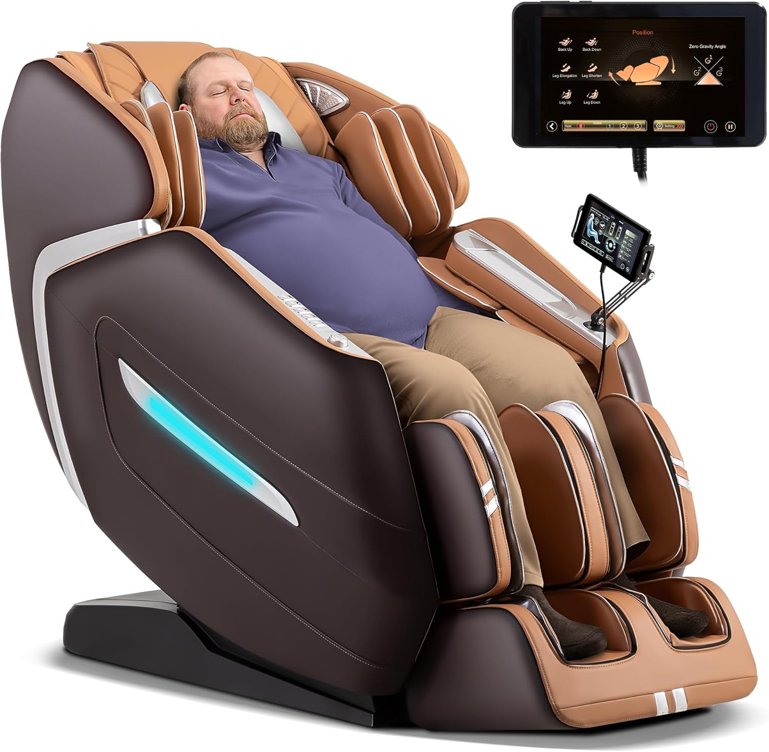 MassaMAX 4D Plus Massage Chair for Big & Tall People Full Body Massage Up to 6'10