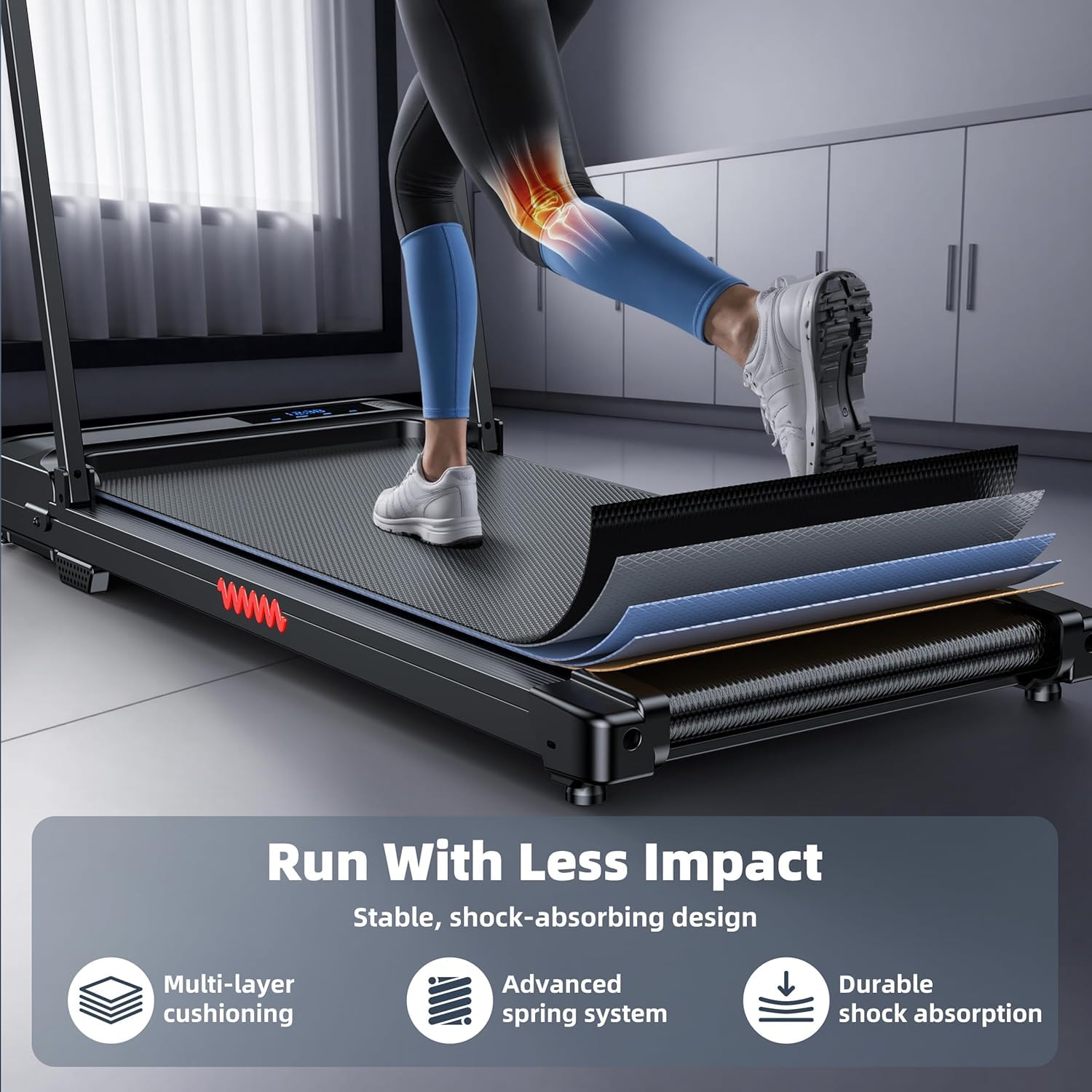 ULFARIO Walking Pad Treadmill - Compact Folding Electric Walk