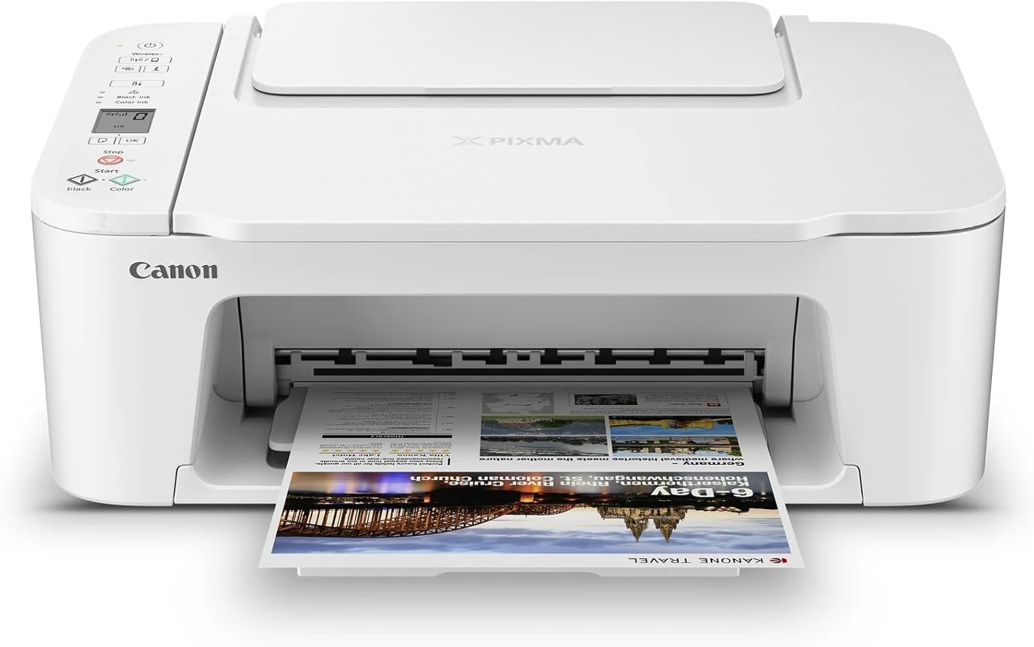Canon PIXMA 3722 Color Inkjet All-in-One Printer | Print Copy Scan | Wireless | Mobile Printing | Print Up to 7.7 ipm | Up to 60 Sheets Capacity | 1.5