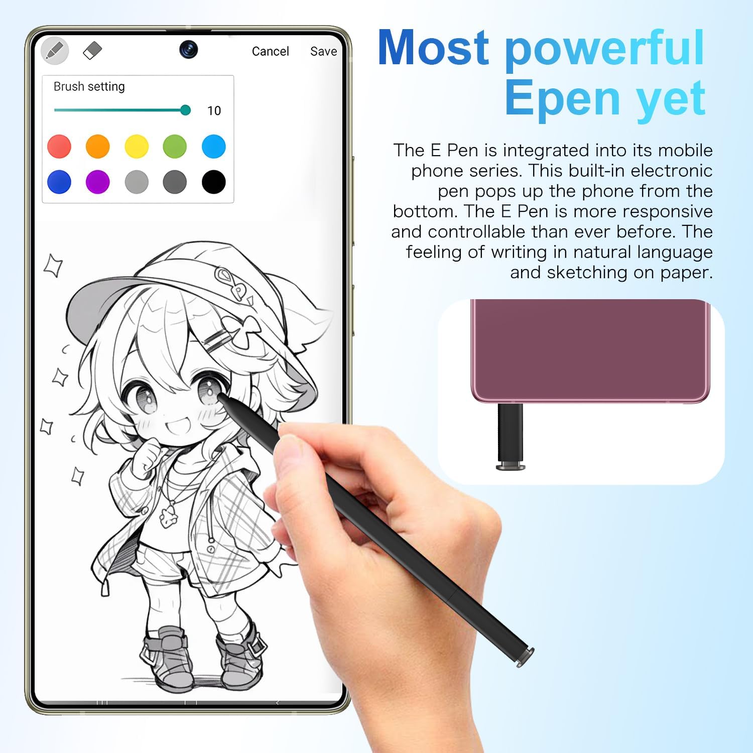 Huness I25 Ultra Unlocked Phone,Built in Pen The Phone,Cell Phone Battery 7000mAh 6.99