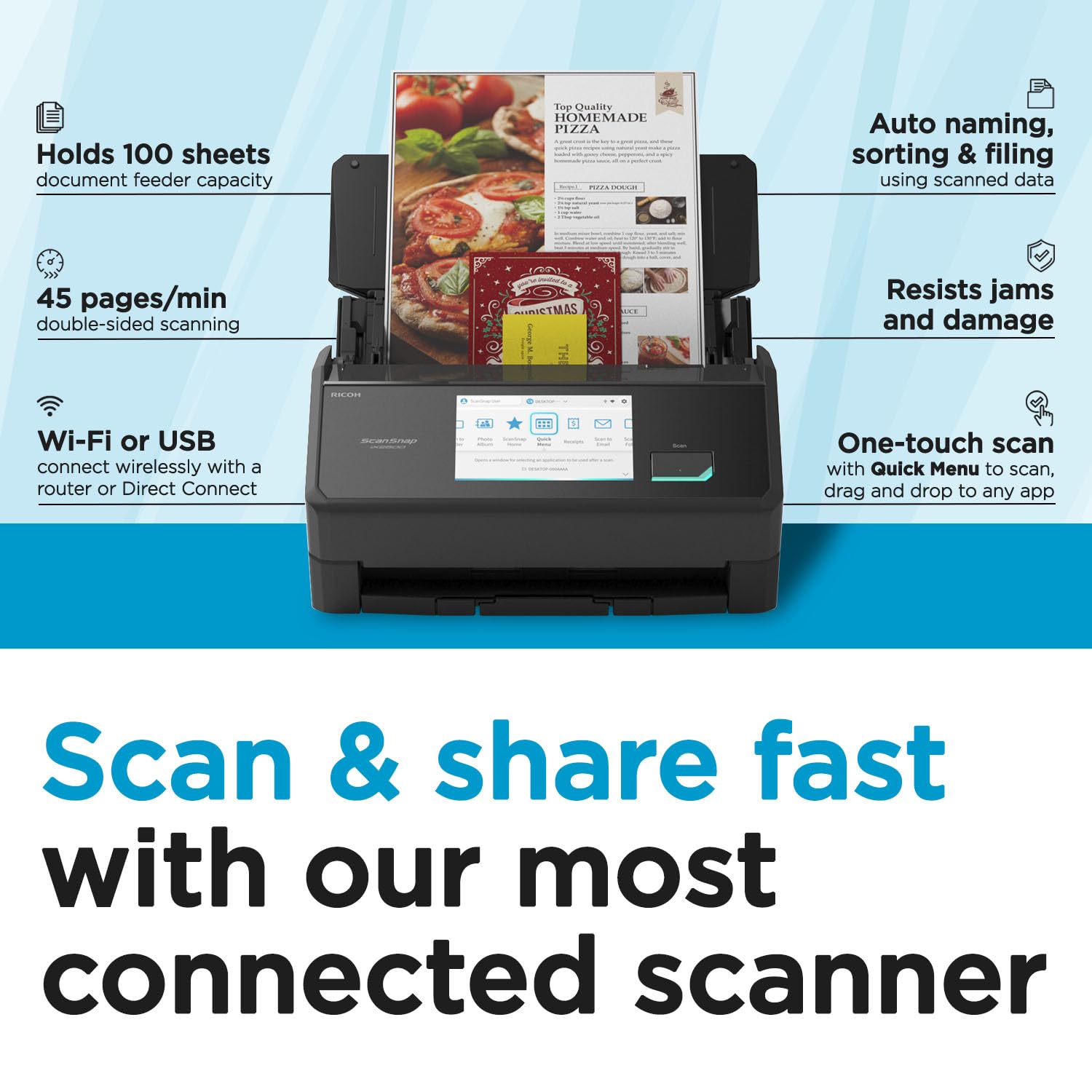 SCANSNAP iX2500 High-Speed Wireless Document & Photo Scanner
