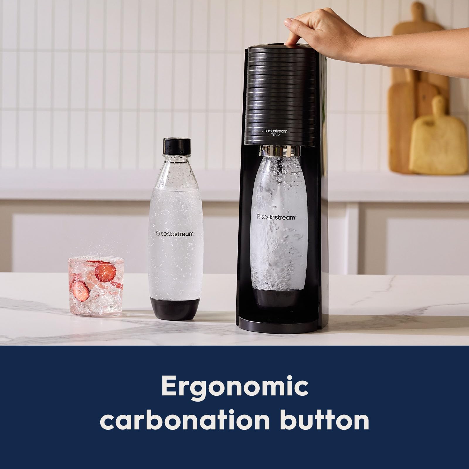 SODASTREAM Terra Sparkling Water Maker Bundle - Black Edition