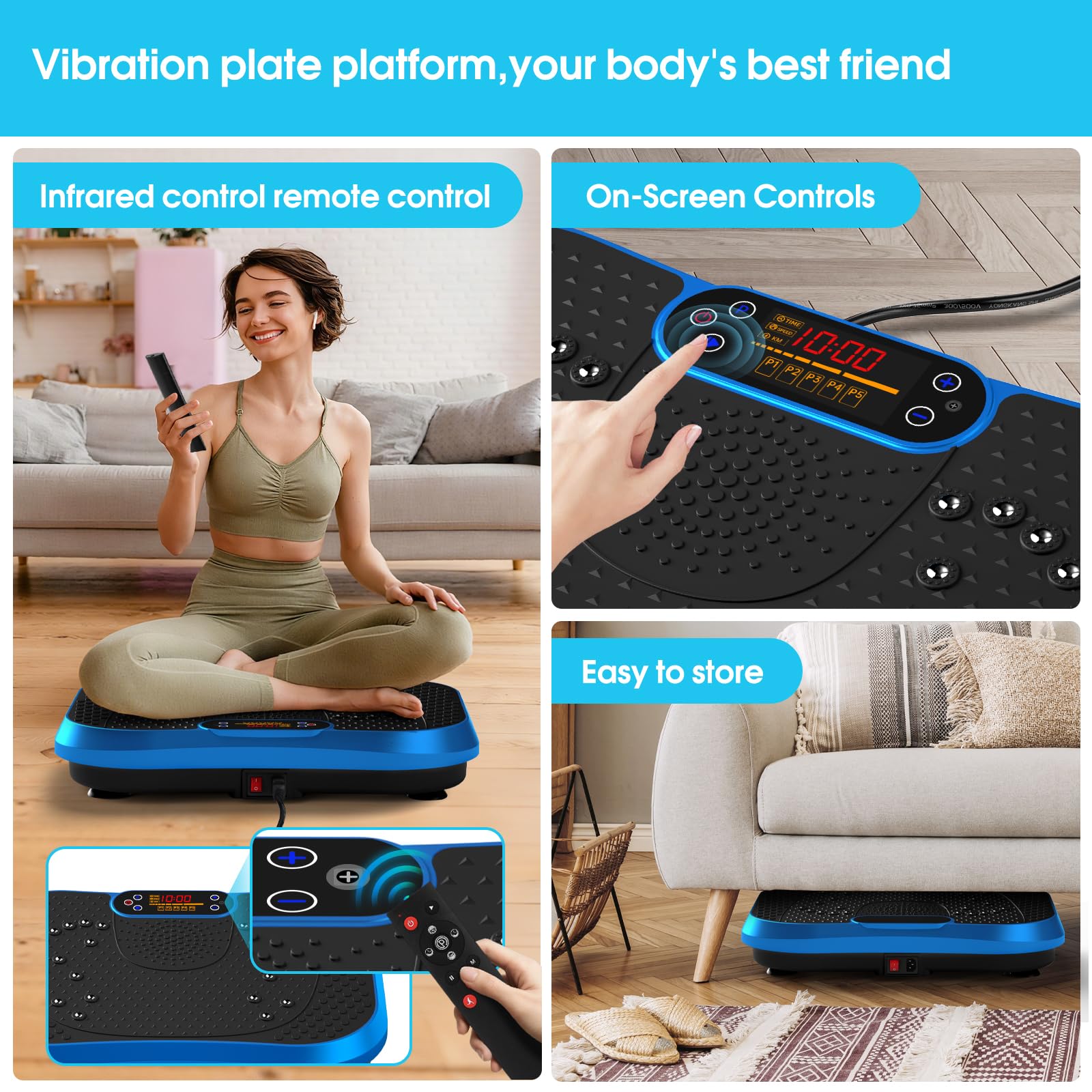 SOFTGYM Vibration Plate Exercise Machine for Whole Body Workout