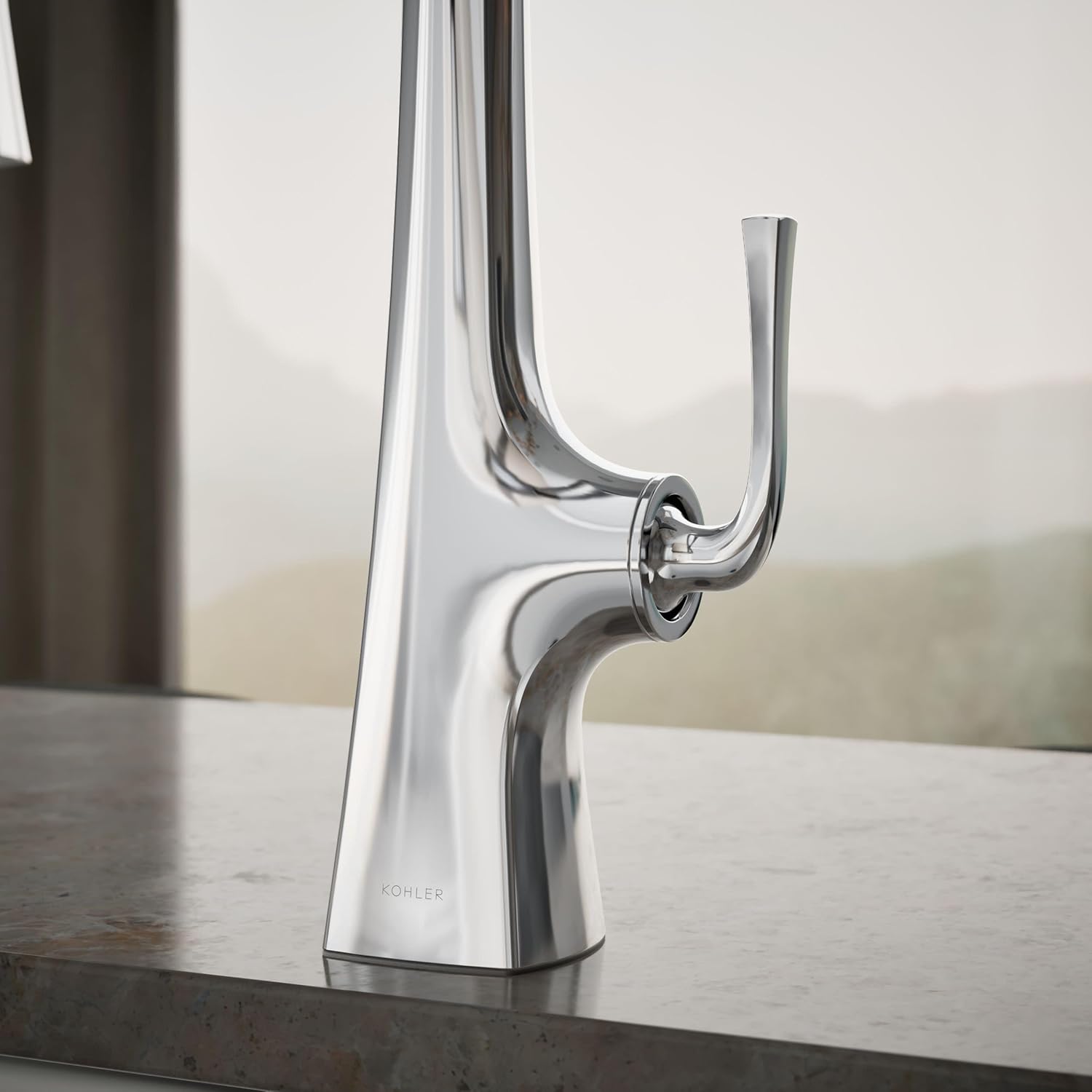 Kohler 22061-CP Graze Semi-pro, 3 Function Commercial Kitchen Faucet with Pull Down Sprayer, Standard, Polished Chrome