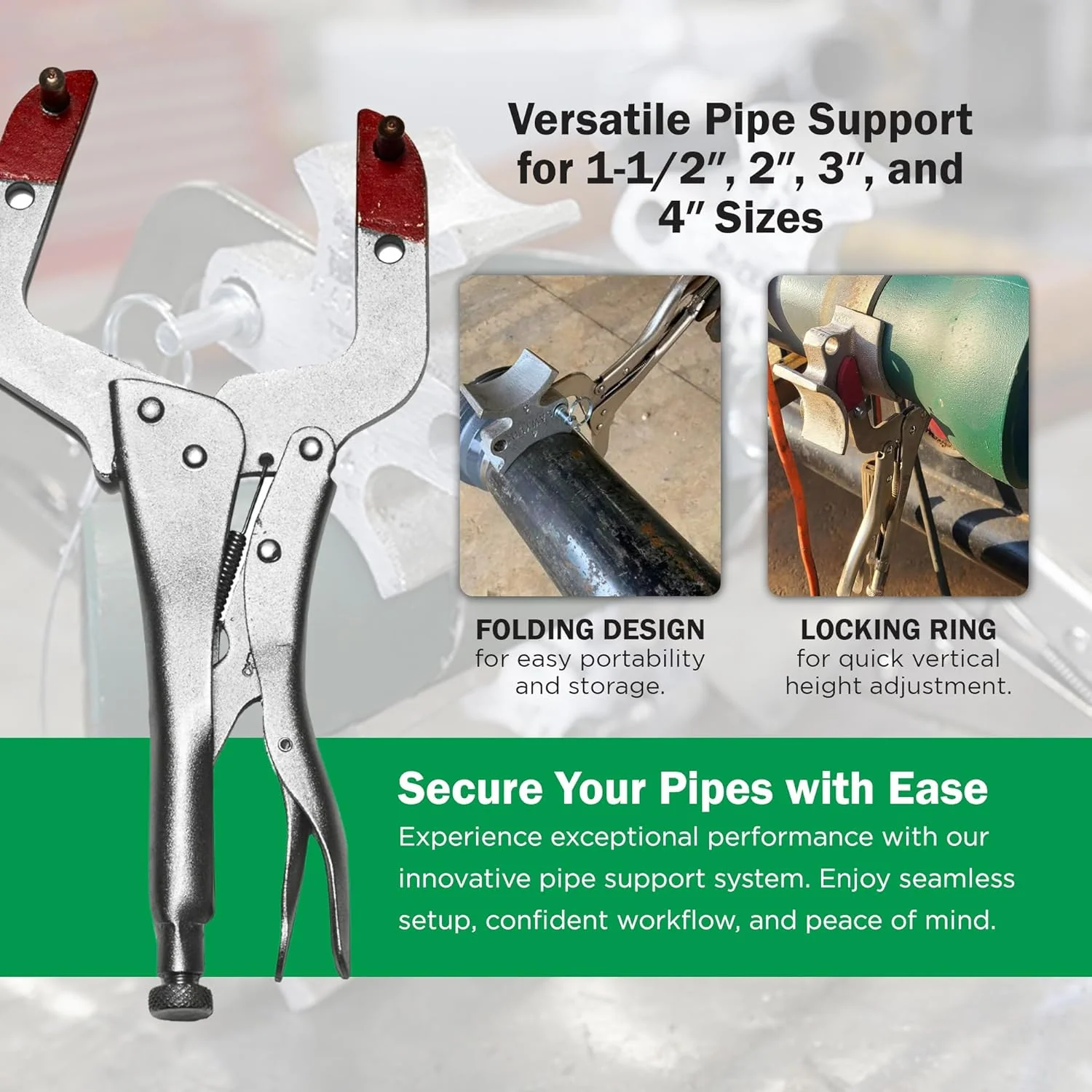 Welders 3rd Hand - Portable Pipe Welding Tool with Versatile Welding Clamps - Works with Most Butt Weld Fittings and Pipes - Enhance Accuracy