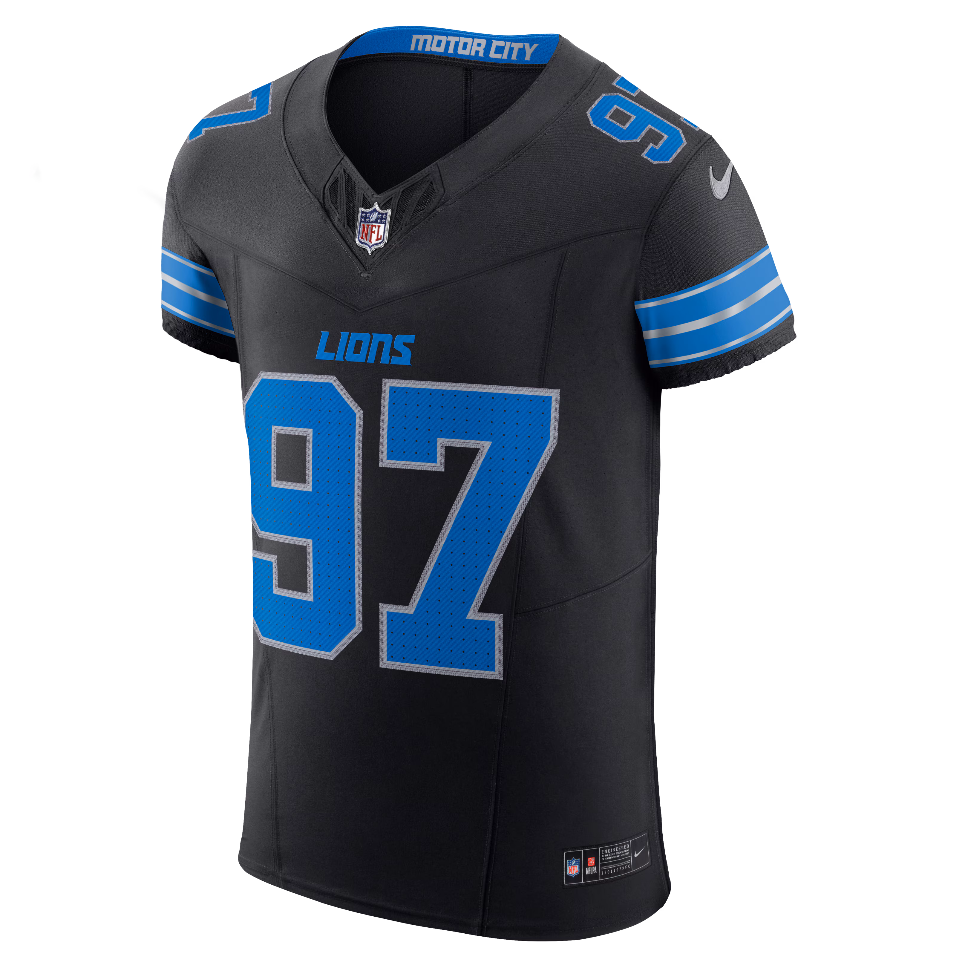 Aidan Hutchinson Detroit Lions Nike Alternate Vapor F.U.S.E. Elite Jersey - Black