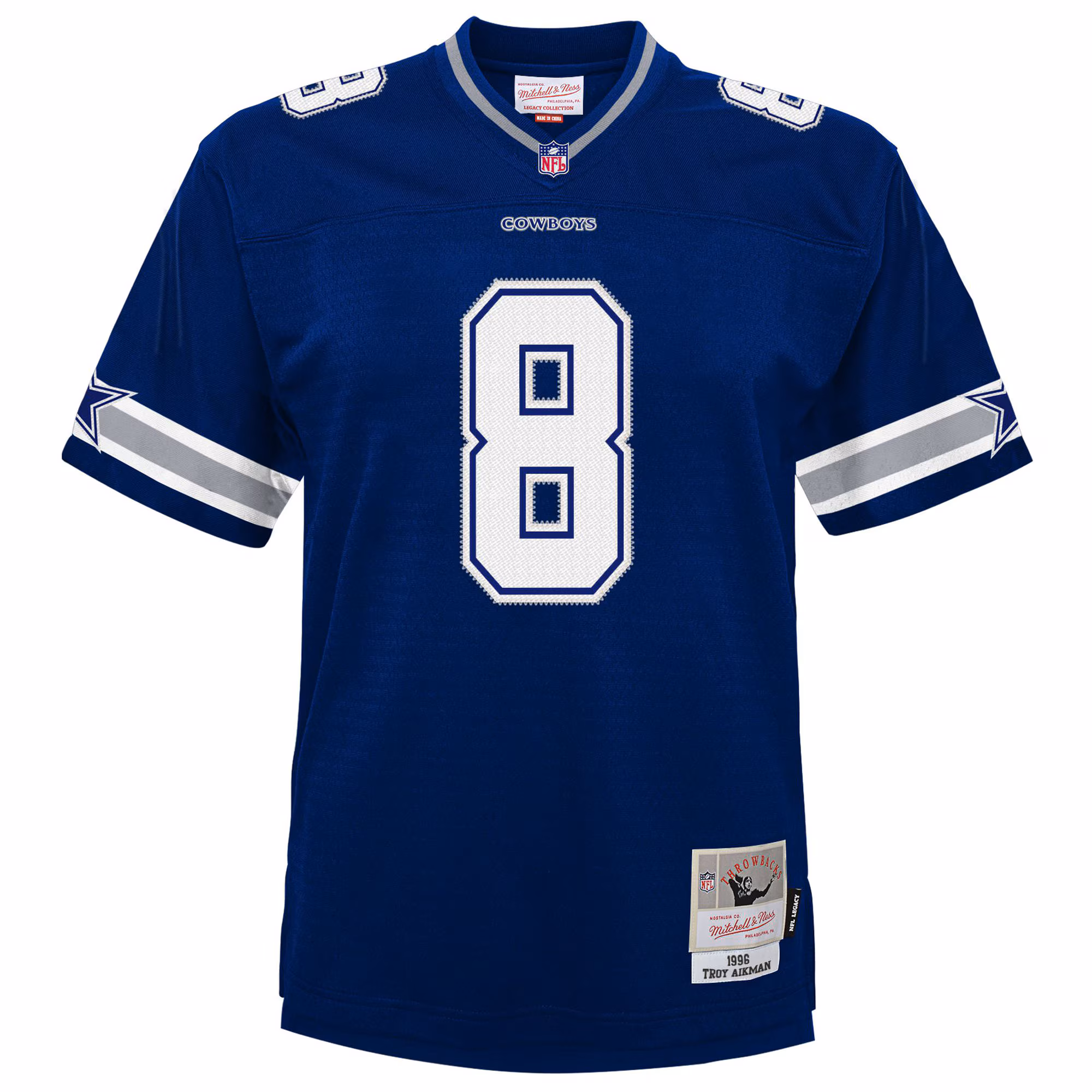 Troy Aikman Dallas Cowboys Mitchell & Ness Youth 1996 Legacy Jersey - Navy