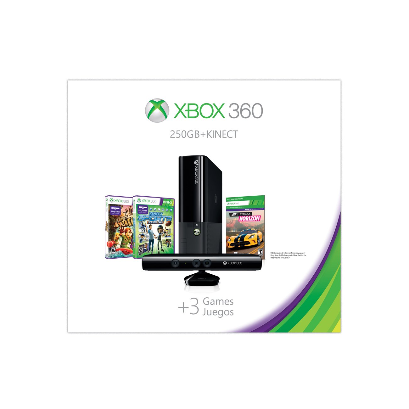 Xbox 360 E 250GB Kinect Holiday Value Bundle (Renewed)