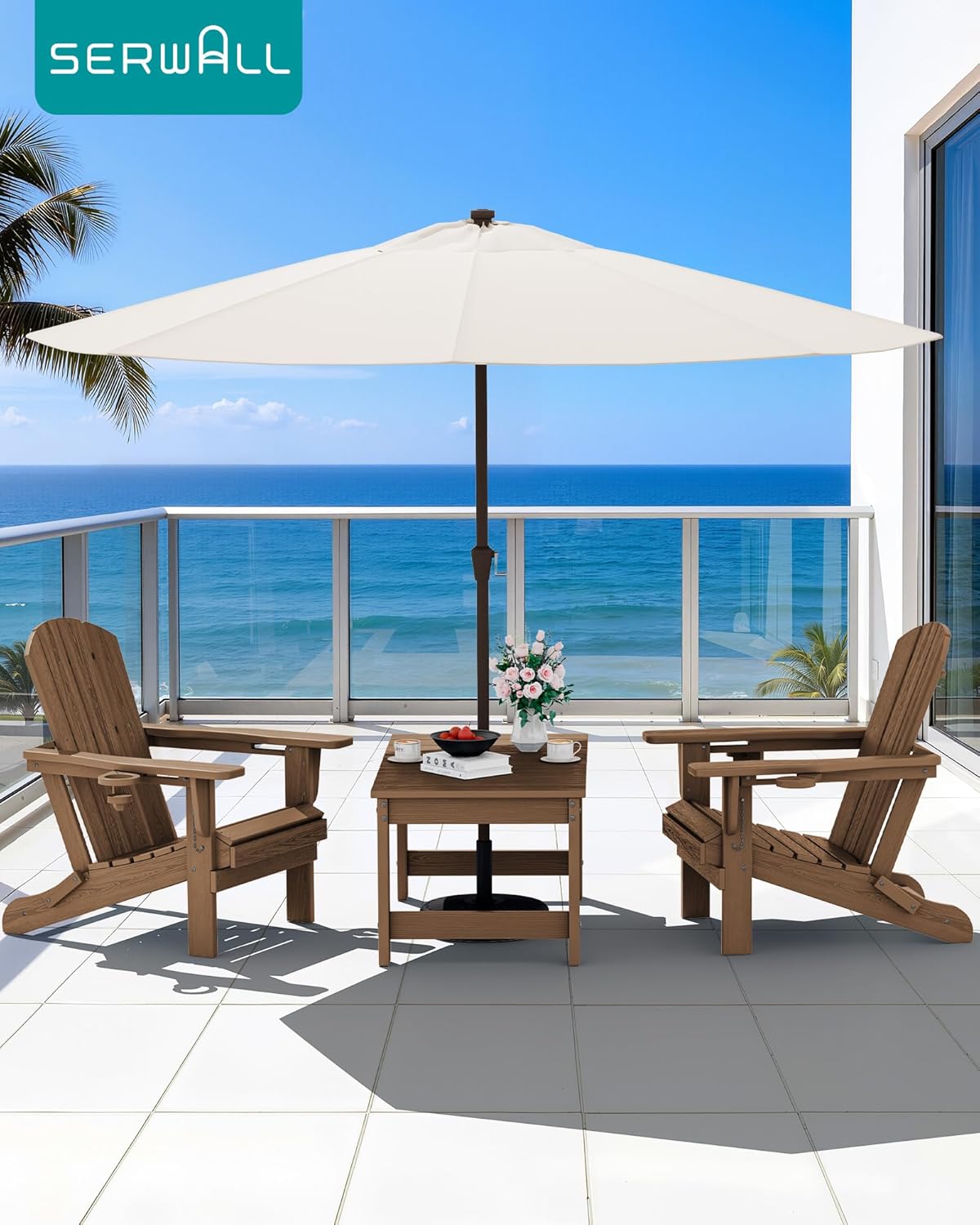 SERWALL Outdoor Coffee Table with 1.69