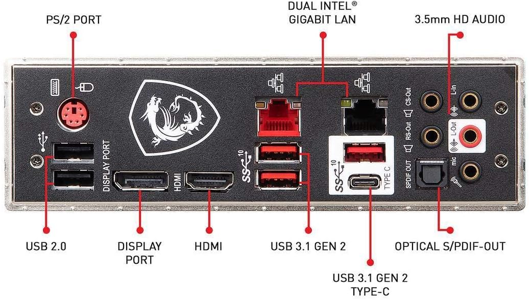 MSI MAG Z390 Tomahawk LGA1151 (Intel 8th and 9th Gen) M.2 USB 3.1 Gen 2 DDR4 HDMI DP CFX Dual Gigabit LAN ATX Z390 Gaming Motherboard