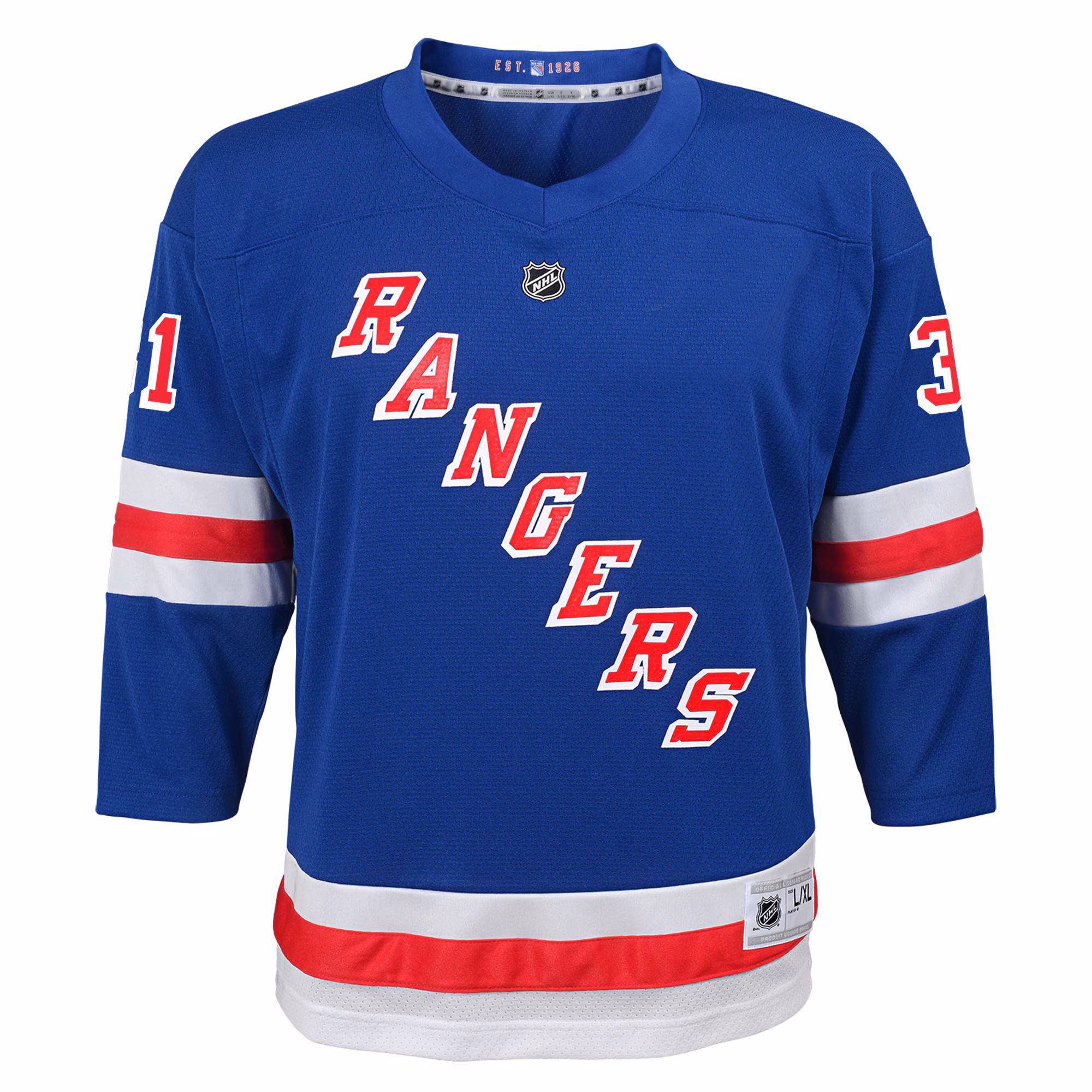 Igor Shesterkin New York Rangers Youth Home Replica Player Jersey - Blue