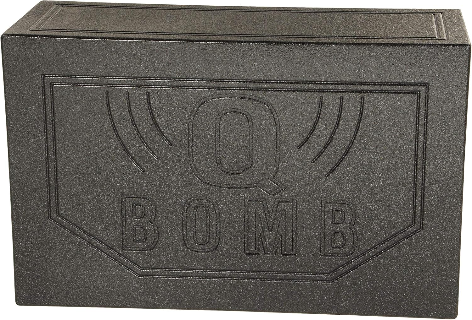 QPower QBOMB12VL Dual 12′′ Vented Subwoofer Box – Durable MDF, Black Rhino Liner Finish