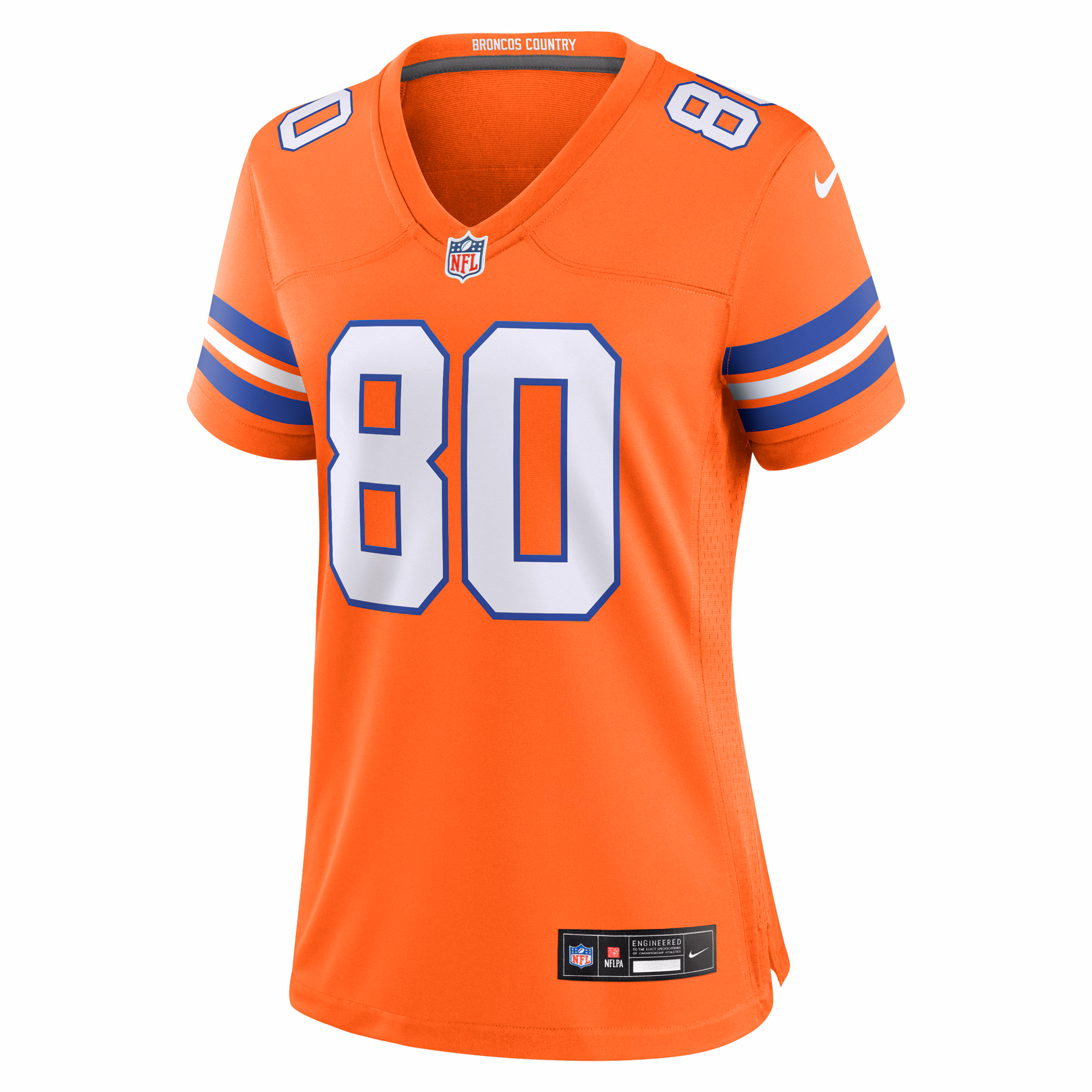 Rod Smith Denver Broncos Nike Women's Mile High Collection 1977 Throwback Retired Player Game Jersey - Orange