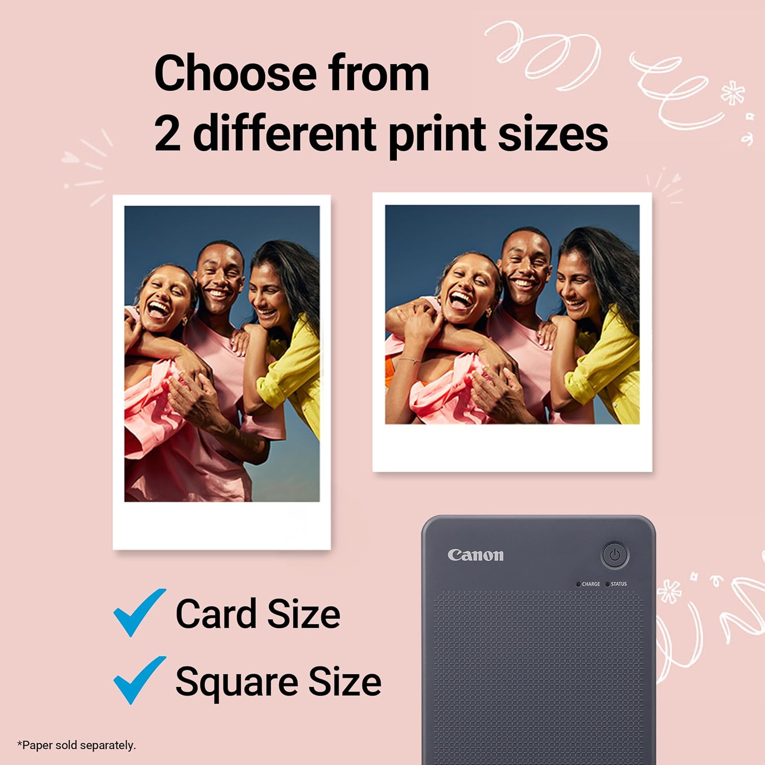 Canon SELPHY QX20 Compact Photo Printer Dark Gray