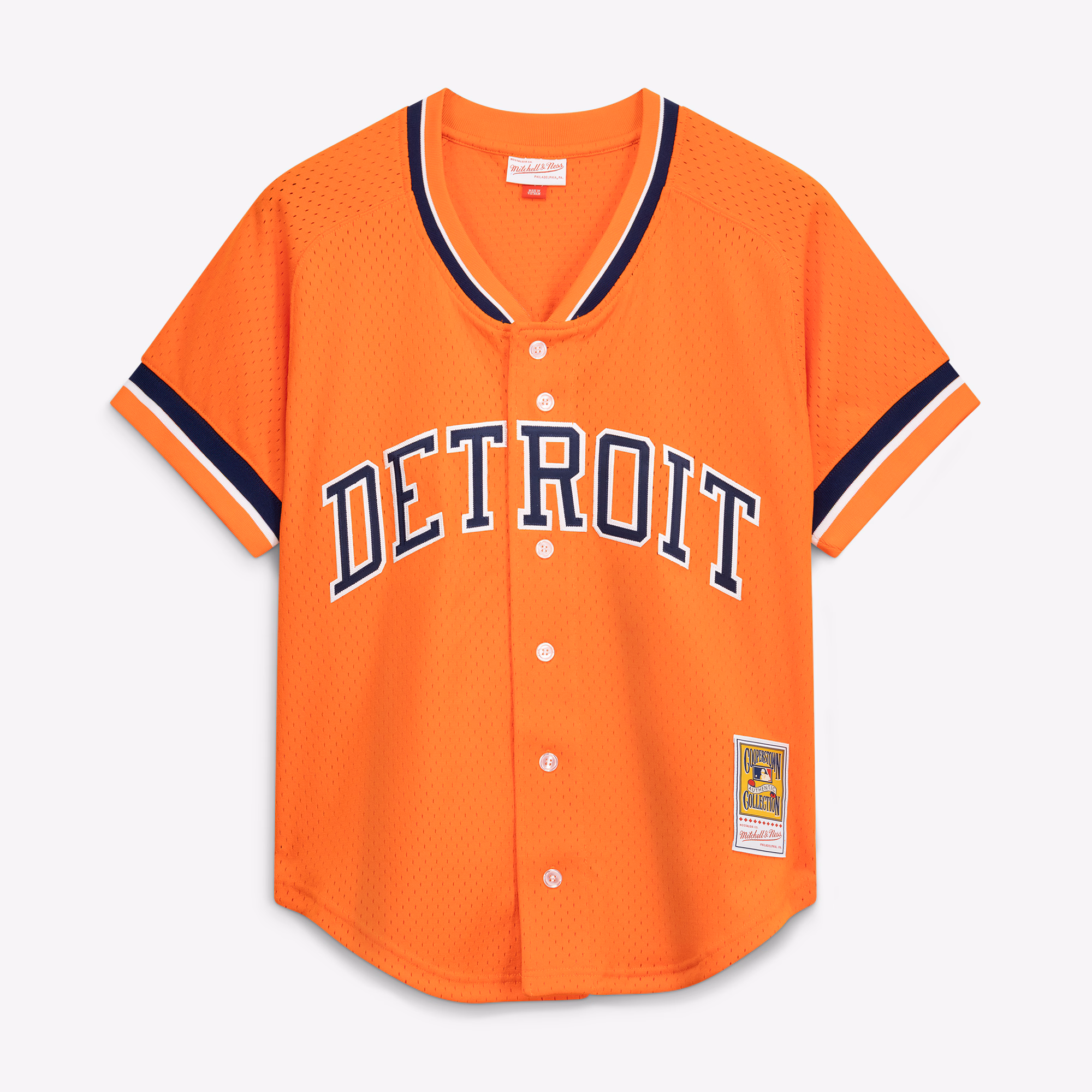 Kirk Gibson Detroit Tigers Mitchell & Ness Cooperstown Collection Mesh Batting Practice Button-Up Jersey - Orange