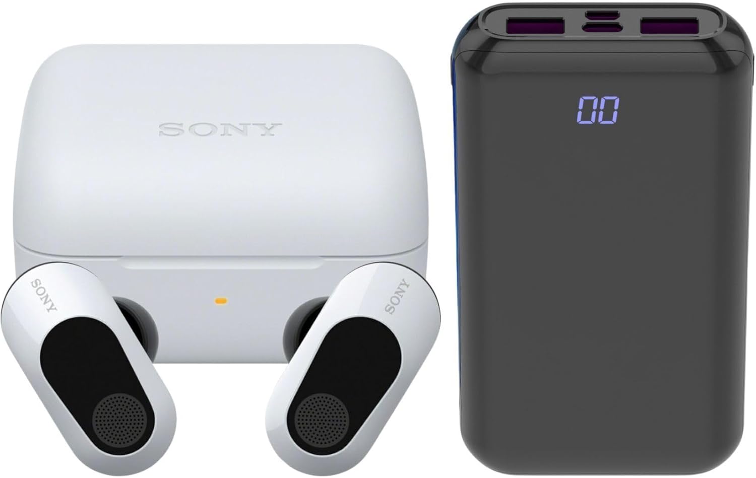 Sony INZONE Buds Truly Wireless Noise Canceling Gaming Earbuds with 360 Spatial Sound (White) Bundle with Earbuds Accessory (2 Items)