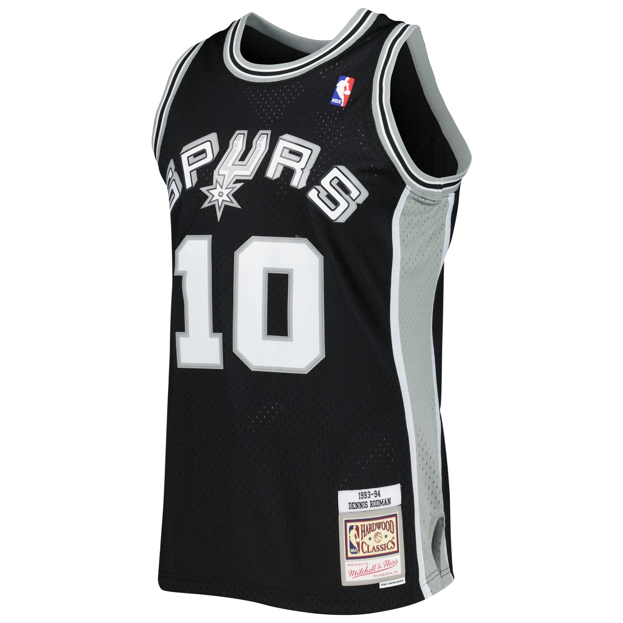 Dennis Rodman San Antonio Spurs Mitchell & Ness 1993/94 Hardwood Classics Swingman Jersey - Black
