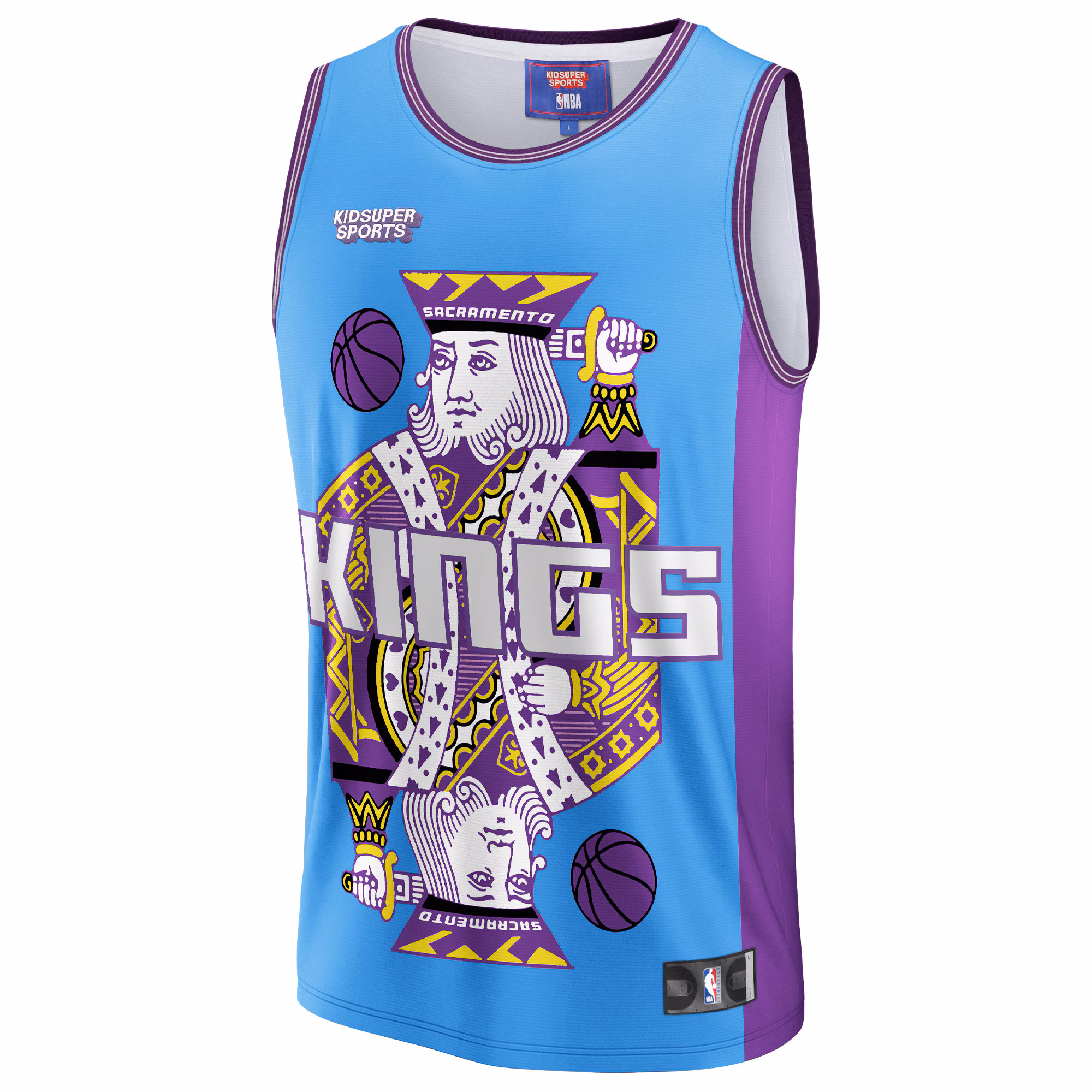 Sacramento Kings NBA & KidSuper Studios by Fanatics Unisex Hometown Jersey - Blue