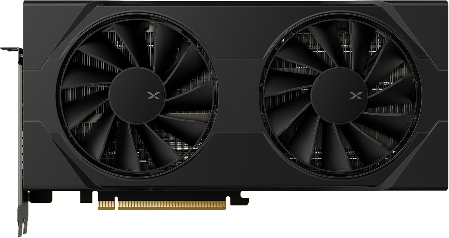 XFX Swift AMD Radeon RX 9060 XT OC Gaming Edition with 16GB GDDR6 HDMI 2xDP, RDNA 4 RX-96TSW16BQ, Graphics Card, Compatible with Desktop PCs
