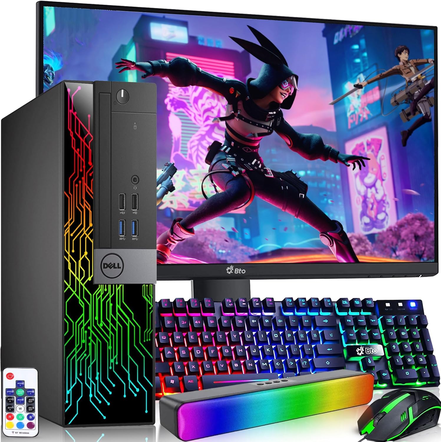 Dell RGB Gaming Desktop Computer PC - Intel Core i7-6th Gen - 16GB DDR4 RAM - 512GB SSD - New 24