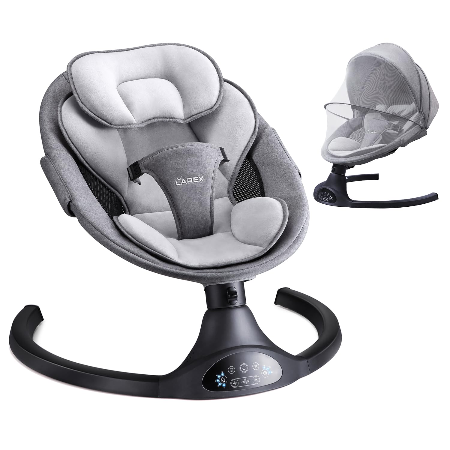 LAREX Baby Swing Electric Toddler Rocker with Remote