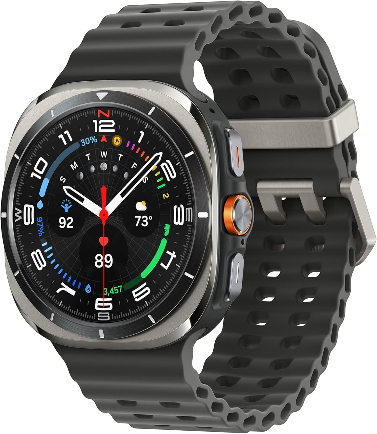 Samsung Galaxy Watch Ultra (2025) 47mm LTE Smartwatch, Titanium Casing, Advanced Sleep Coaching, Running Coach, Energy Score, Heart Rate Tracking, GPS, Titanium Silver US Version, 2 Yr Warranty