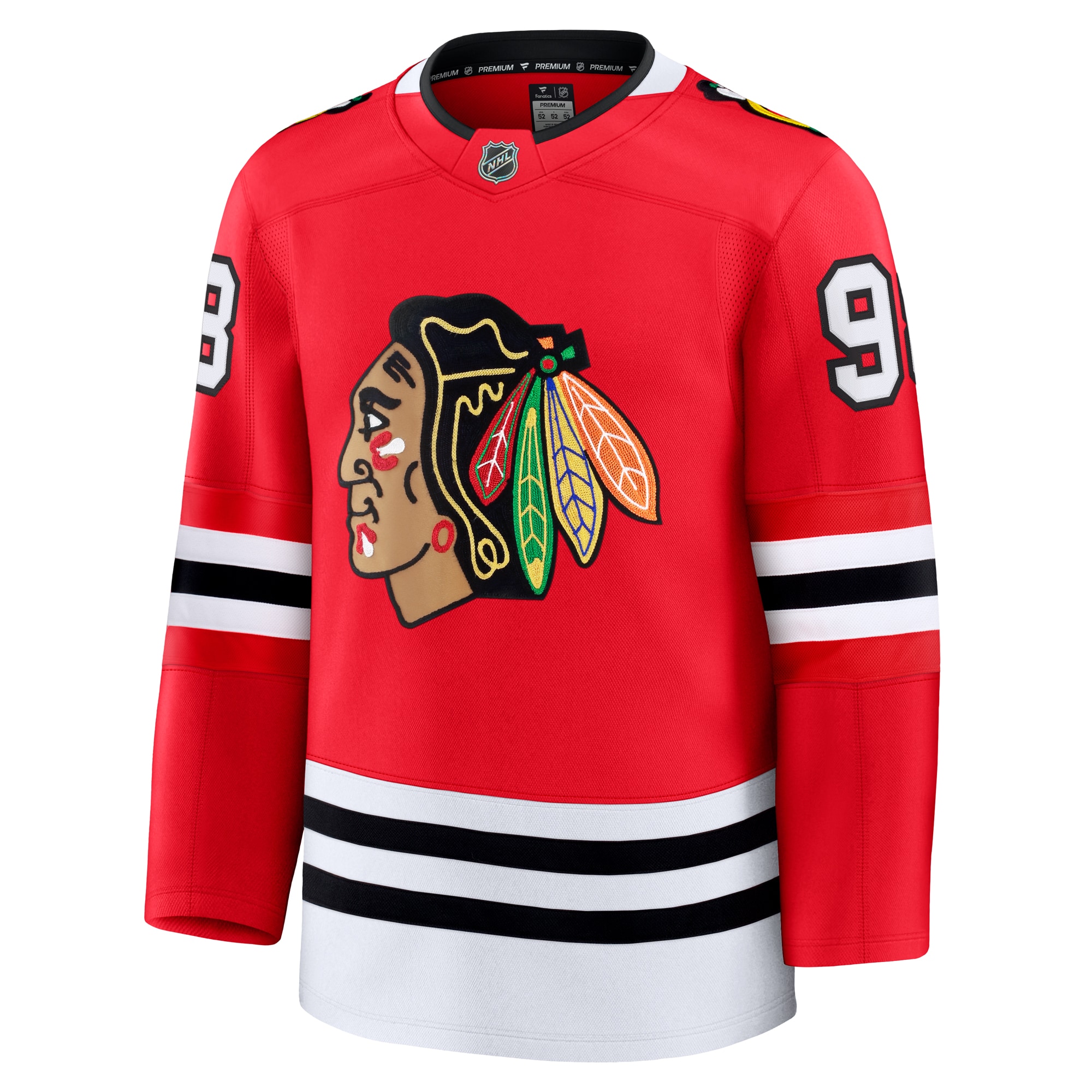 Connor Bedard Chicago Blackhawks Fanatics Home Premium Jersey - Red