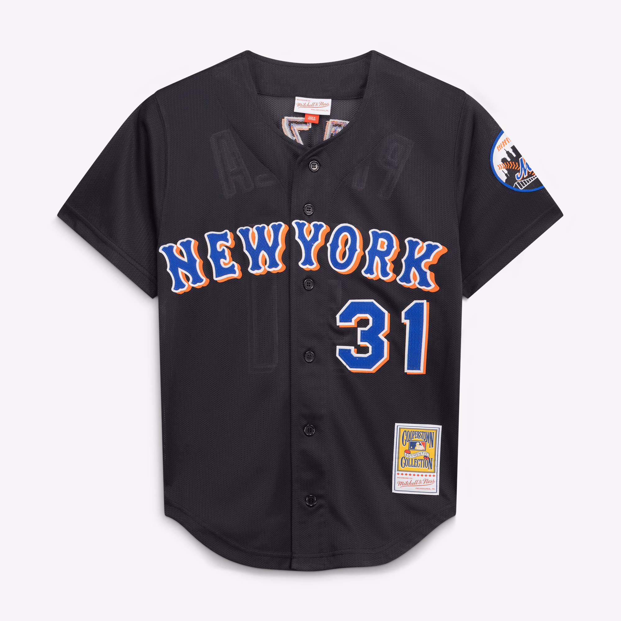 Mike Piazza New York Mets Mitchell & Ness Cooperstown Collection 2000 Batting Practice Jersey - Black