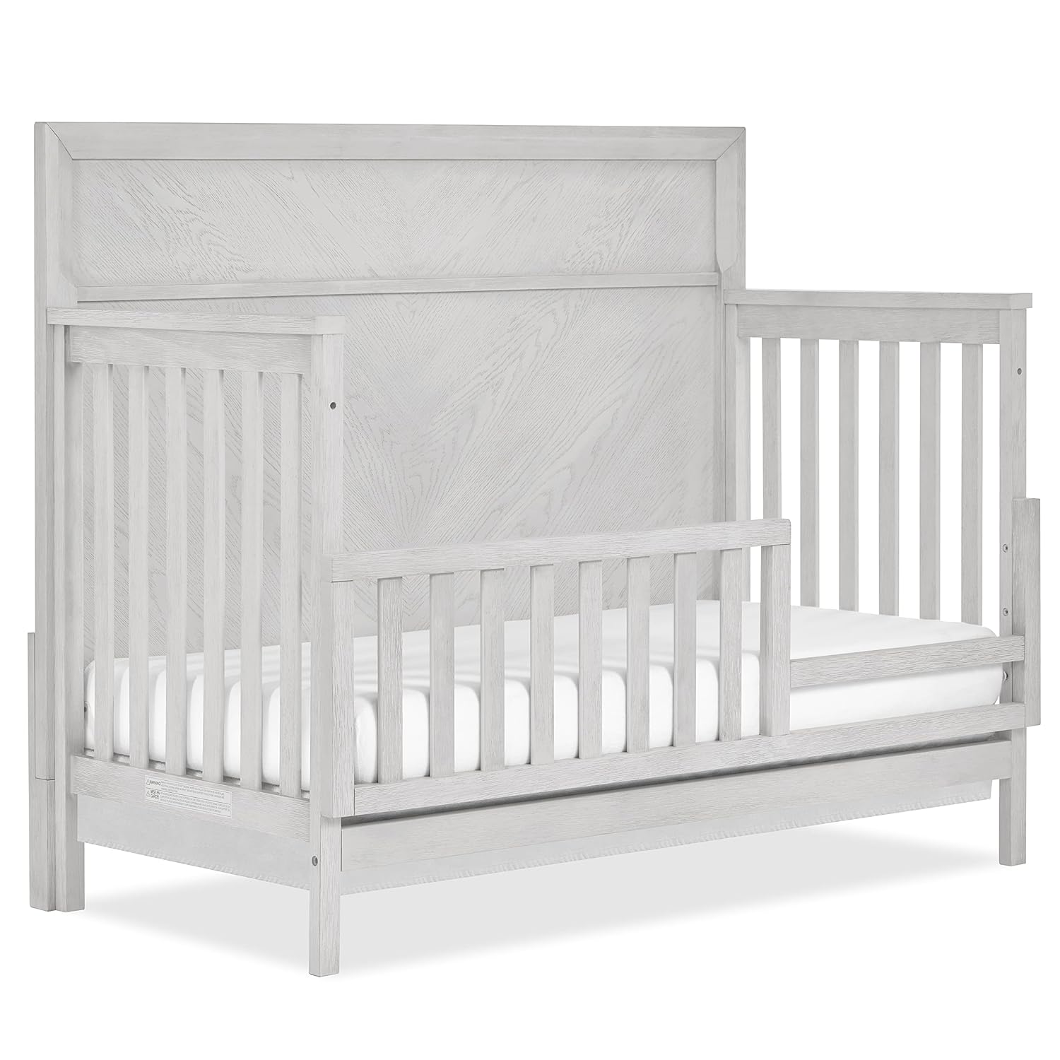 Evolur Lourdes Convertible Crib Toddler Guard Rail in Greyhoud, Full and Easy Assembly, Lasting Quality, Converts Cribs to Toddler Beds, Made of Solid Hardwood