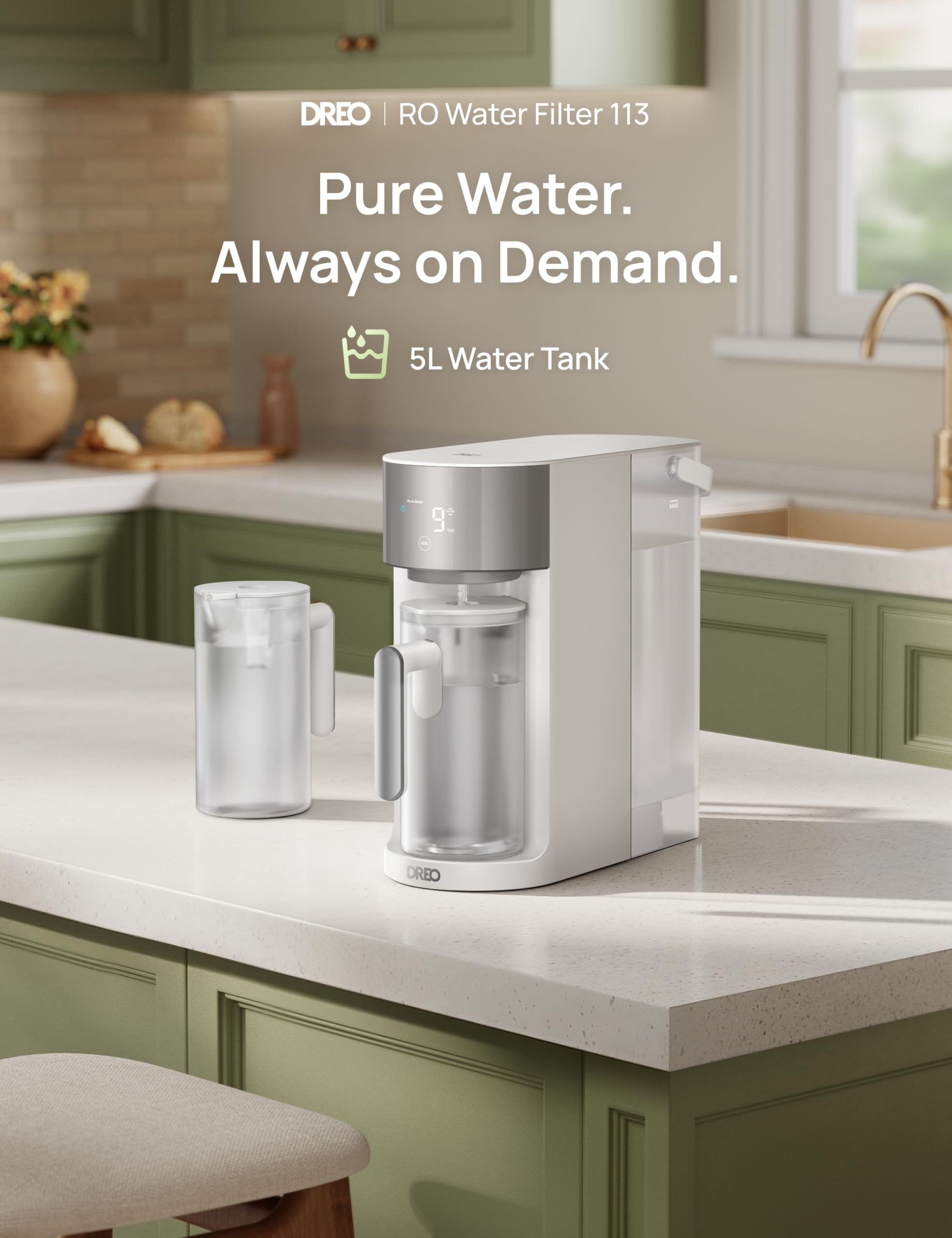 DREO Reverse Osmosis Countertop Water Filter System